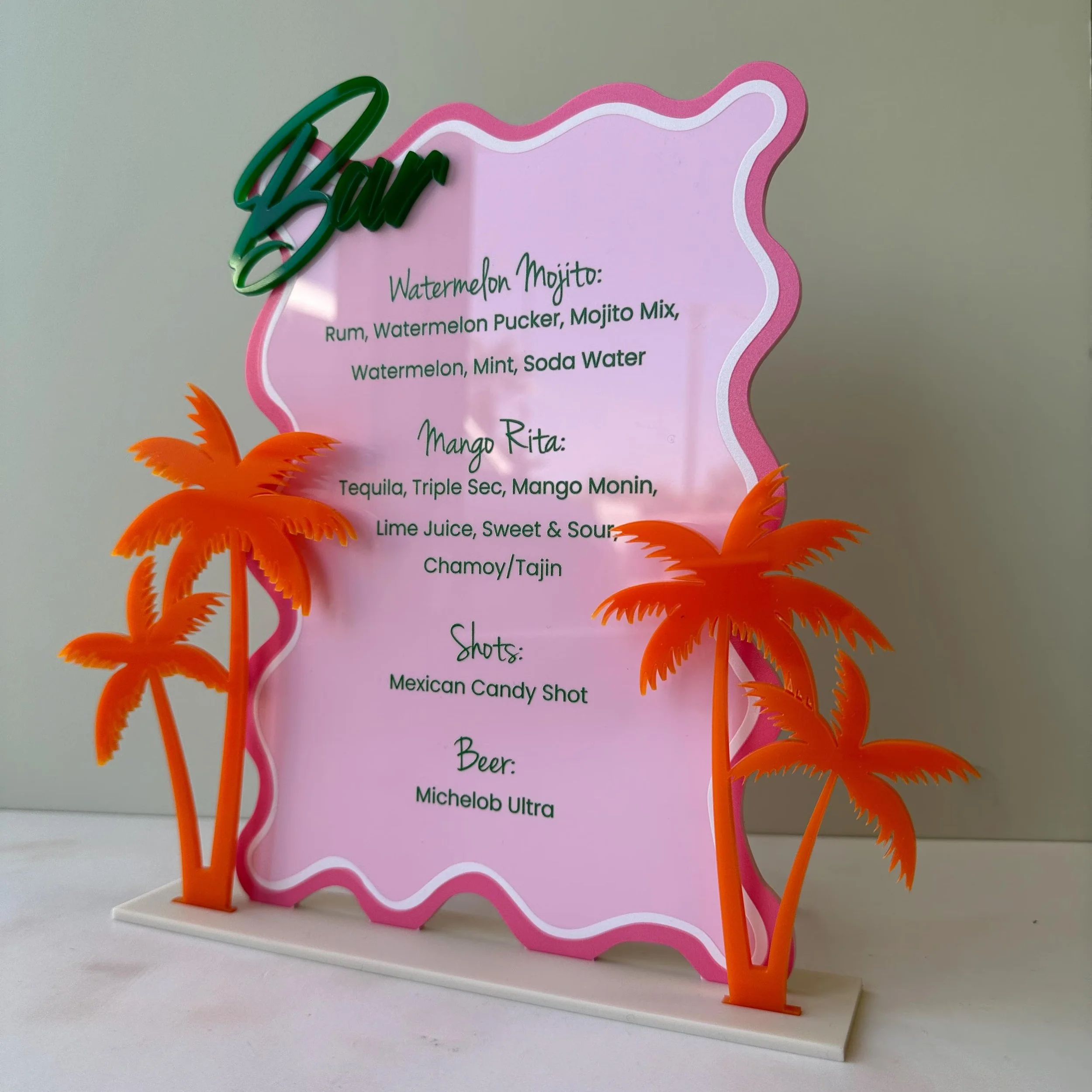 Scalloped edge Tropical themed menu_Palm tree_Beach_Summer_Pink_Orange.JPEG