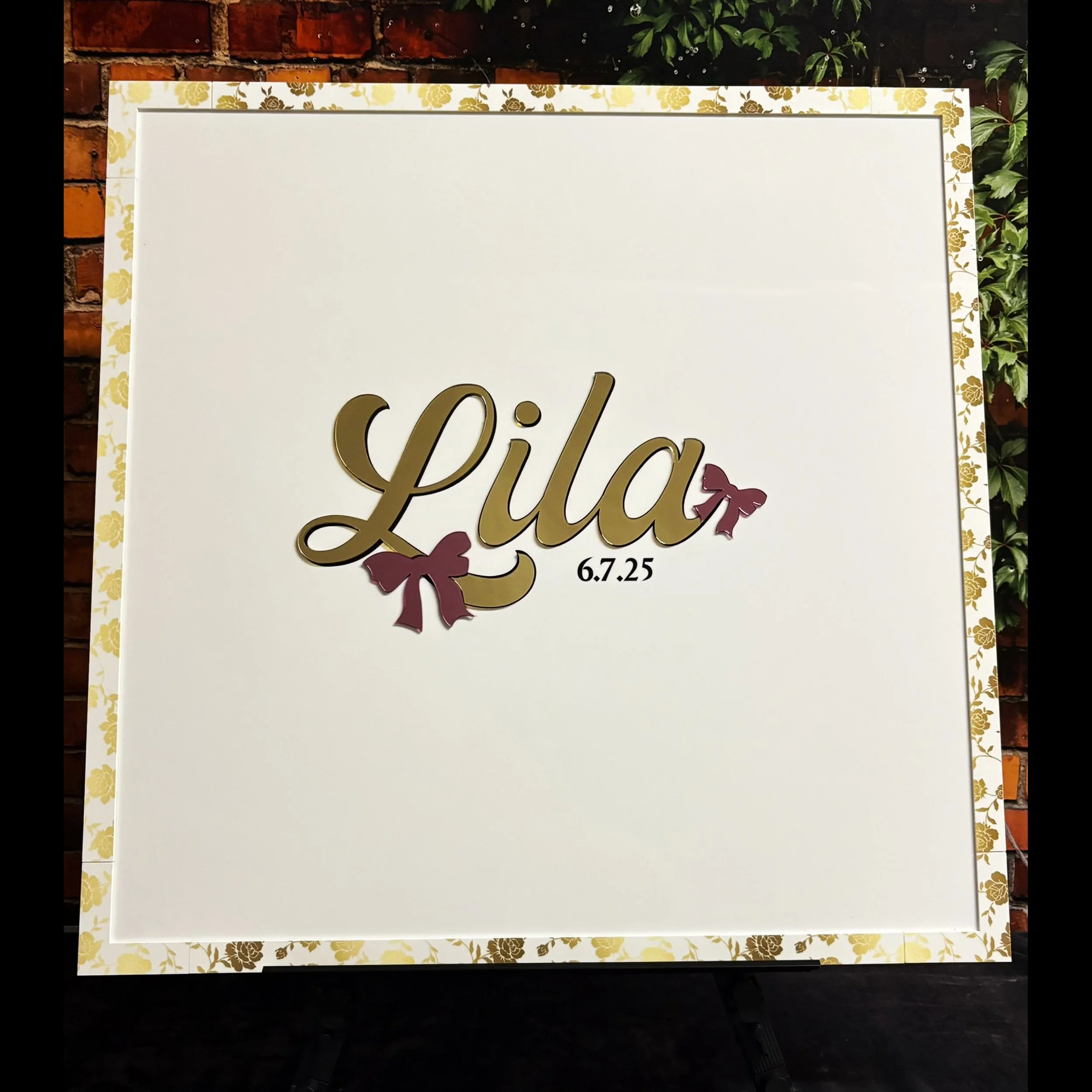 Lila Gold Mirror Pink Mirror Bow White Board Blank.jpg
