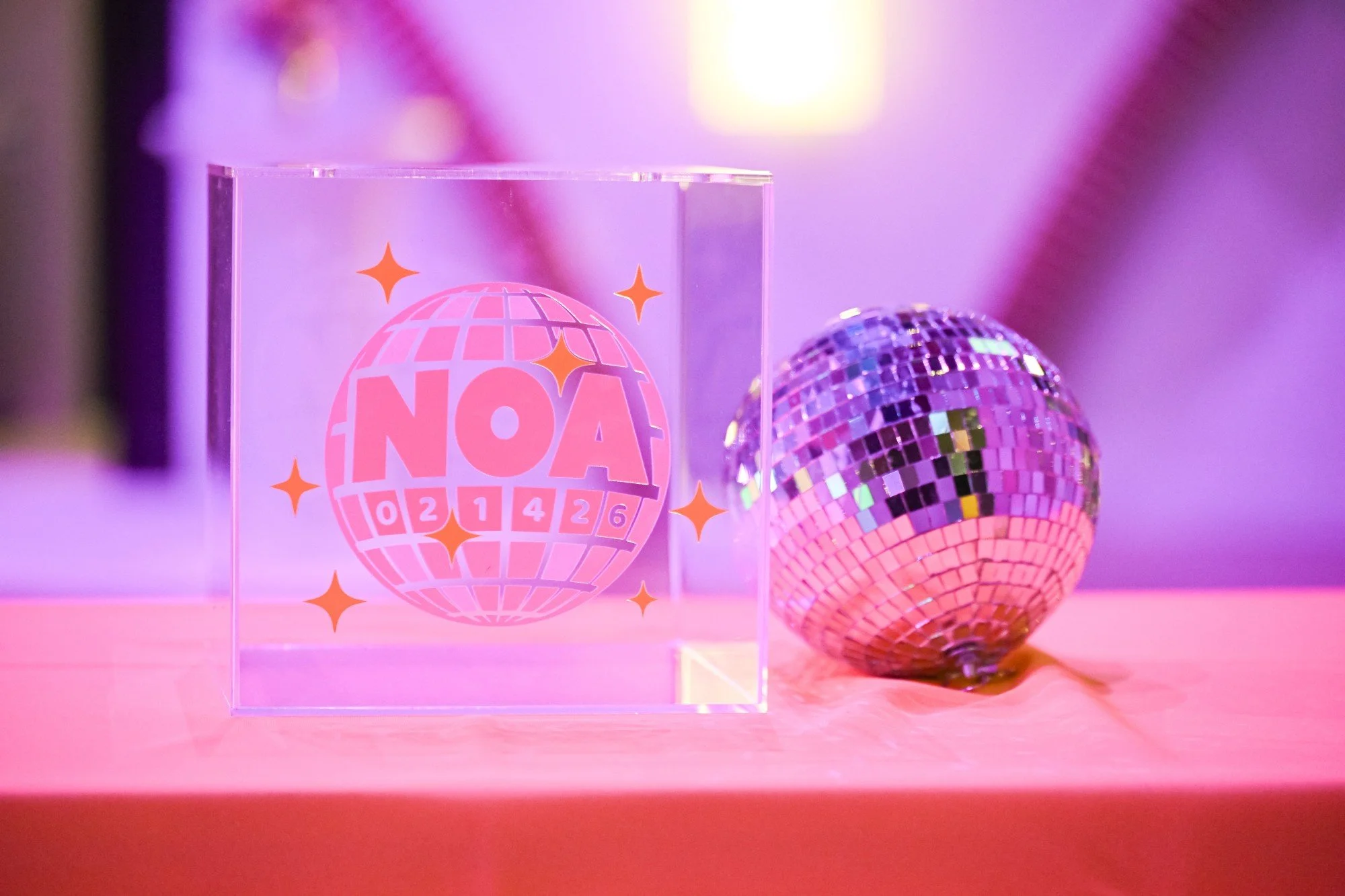 Disco Ball Gift Box_Pink & Orange_Bat Mitzvah.jpg