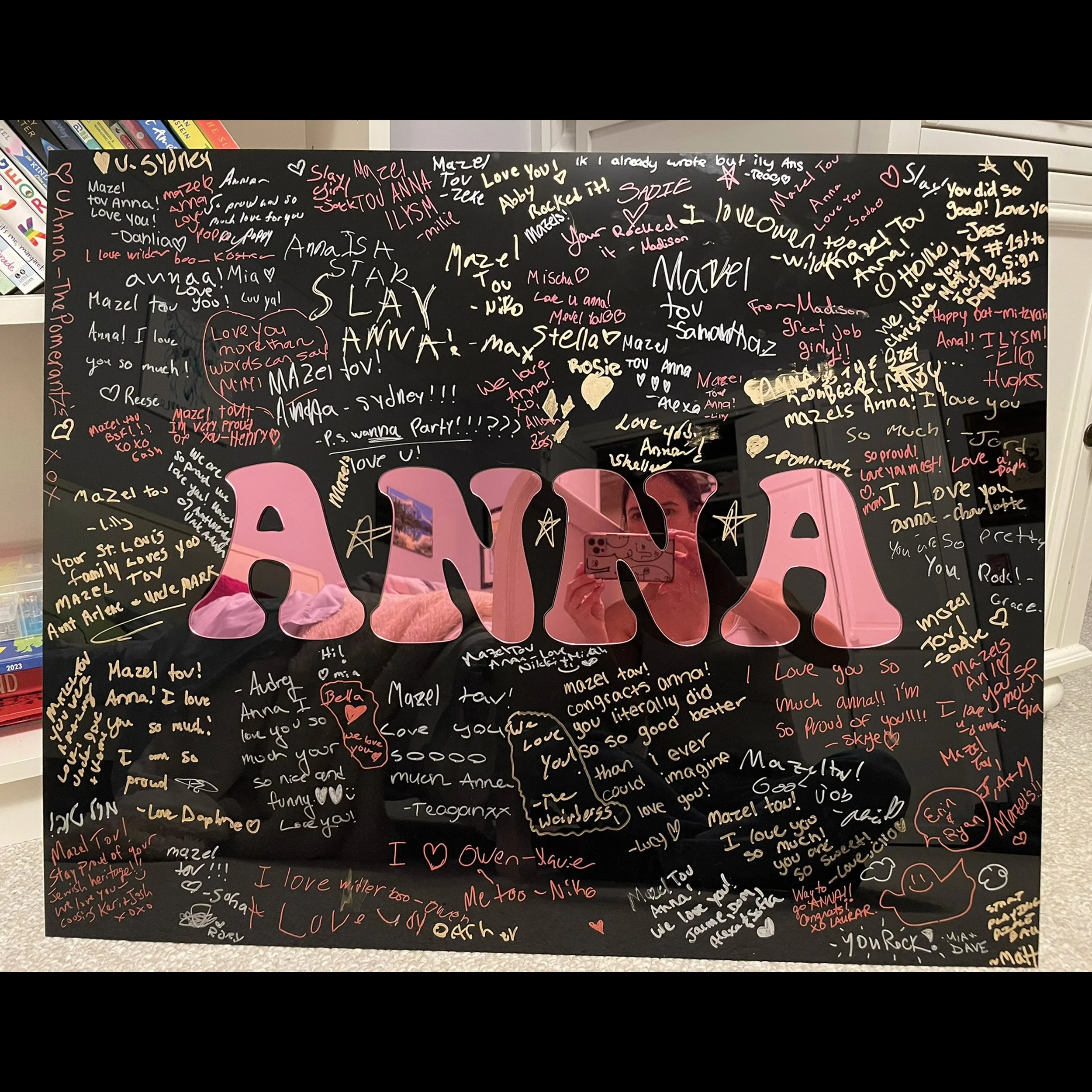 Anna Pink Mirror Text Black Board Signed.jpg
