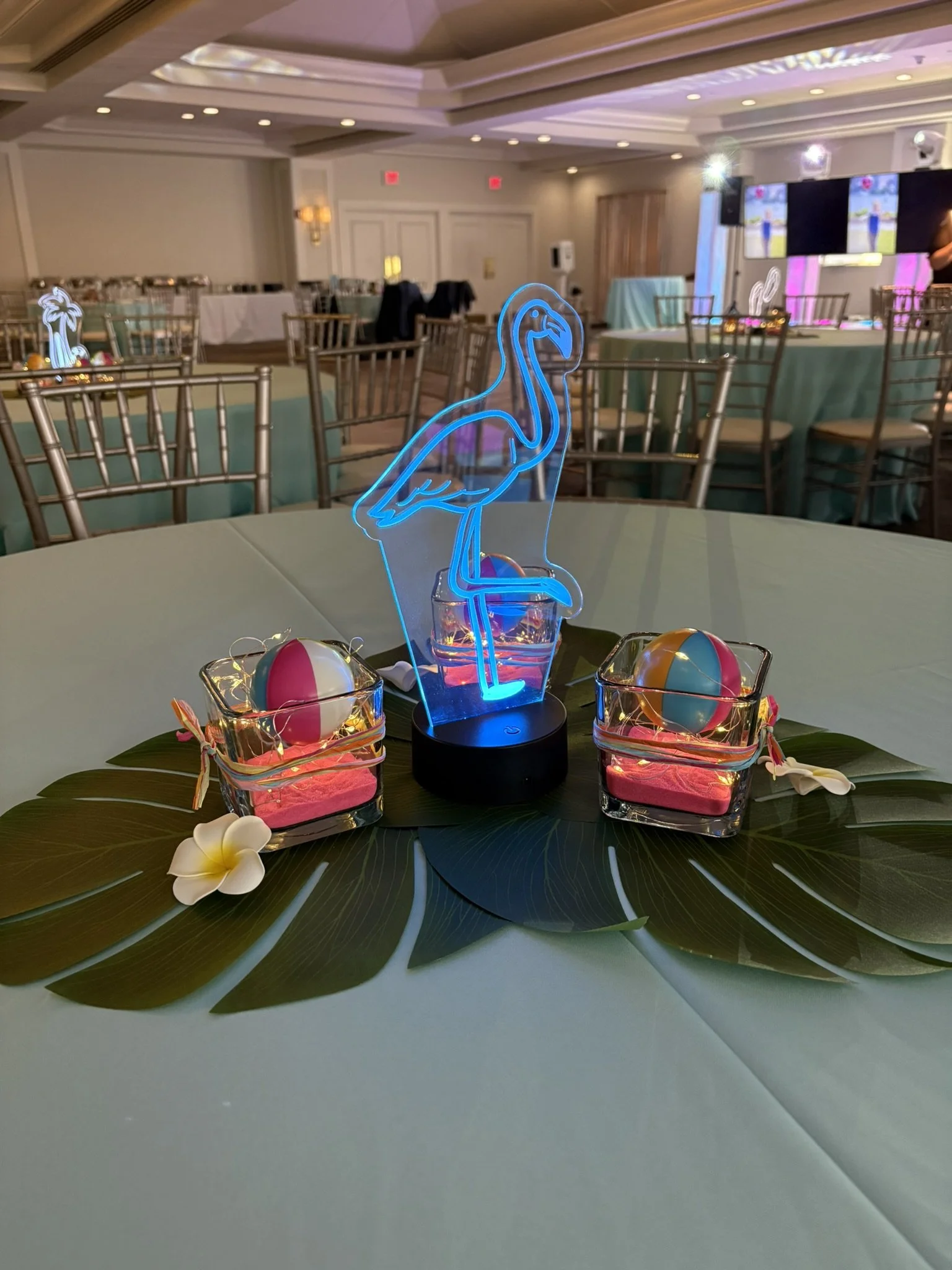 Flamingo LED Centerpiece_Bat Mitzvah_Summer_Animal_Tropical_Summer.JPEG