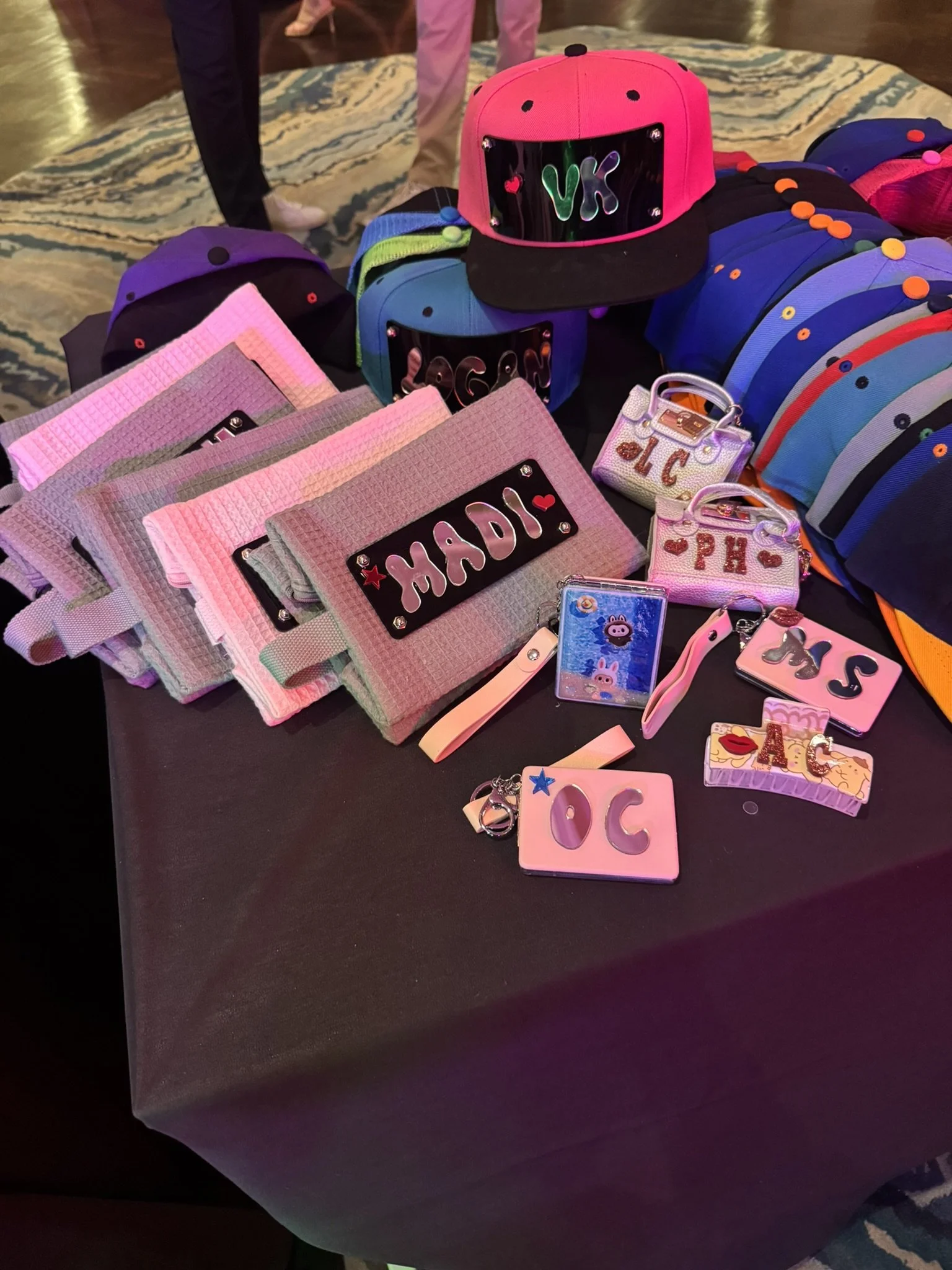 Custom Swag_Onsite activation_Makeup bags_Hats_Bar_Bat.JPEG