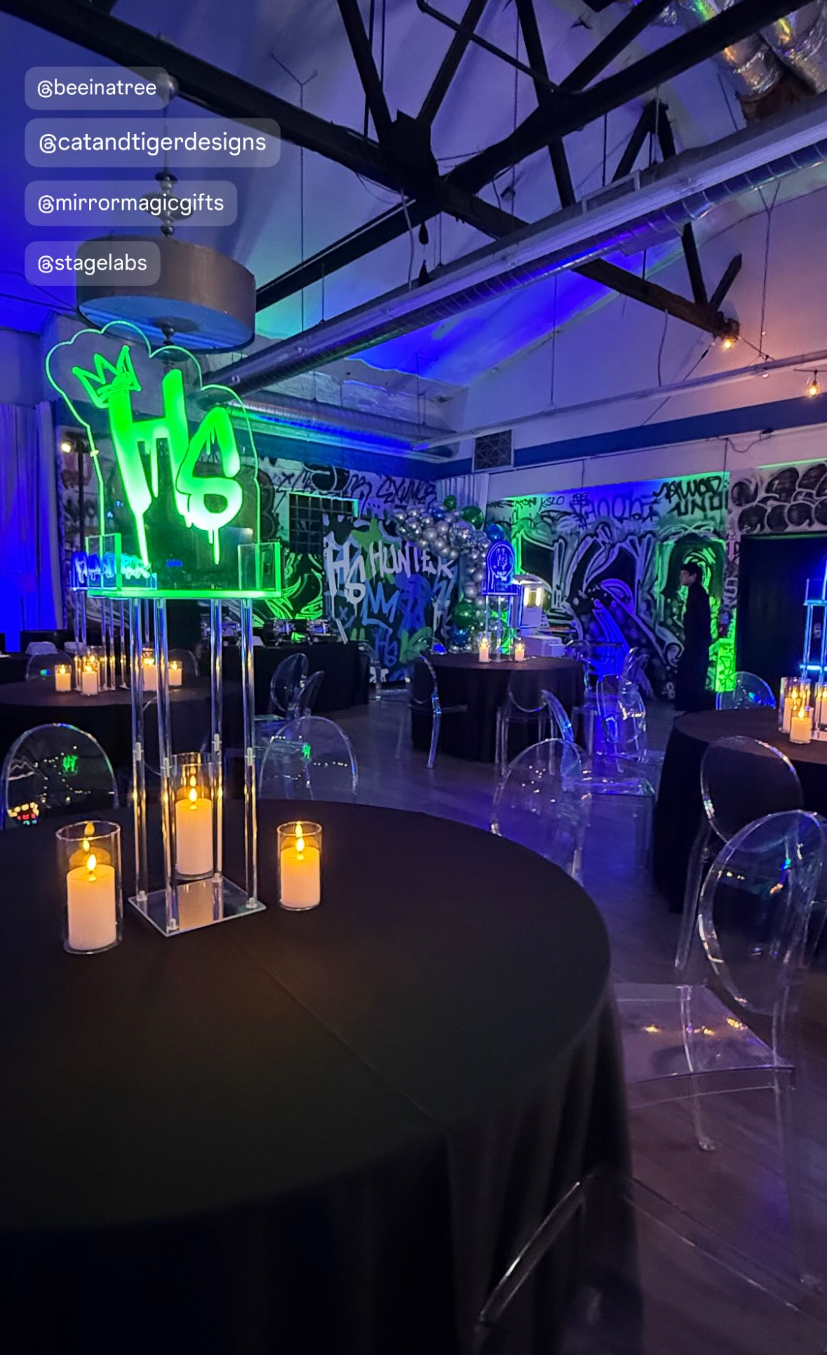 Large Green LED Centerpiece_Graffiti_Spray Paint_Monogram_Initials_Bar.png