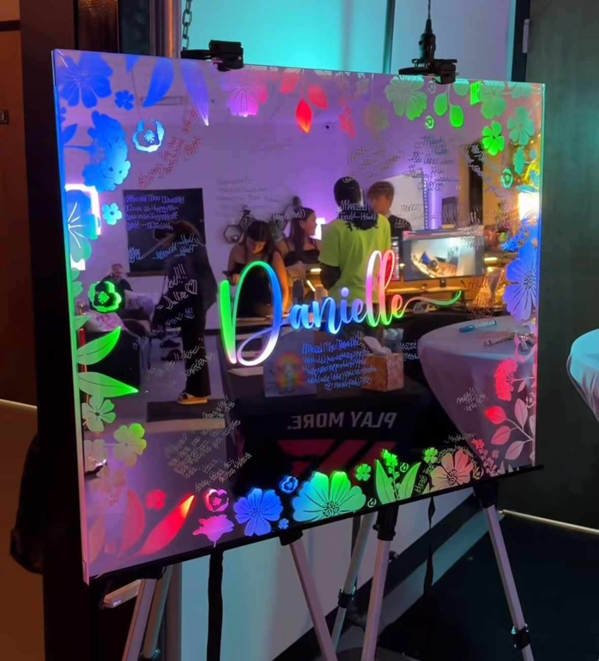 Backlit Mirrored sign-in board_rainbow_Colorful_Light up_Flowers_Floral_Bat2.PNG