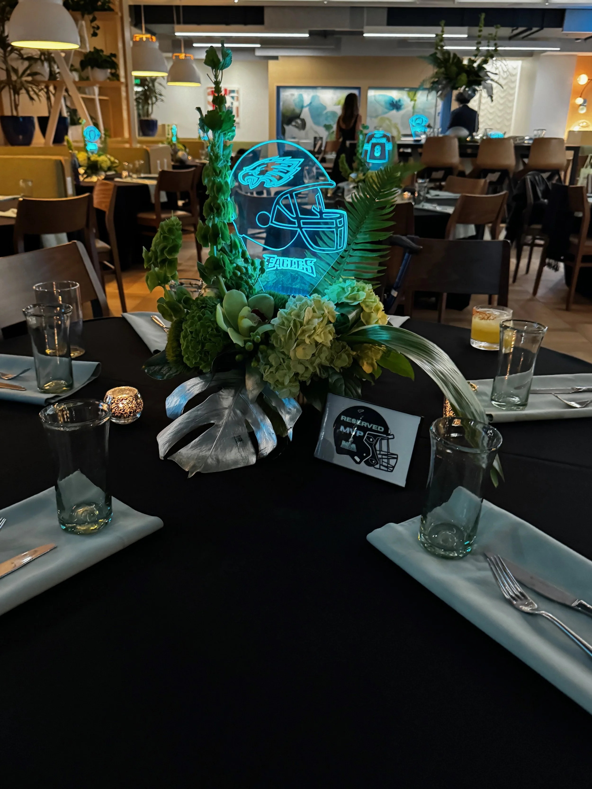 Philadelphai Eagles Football Helmet centerpiece_Bar mitzvah_Sports_Philly.JPG