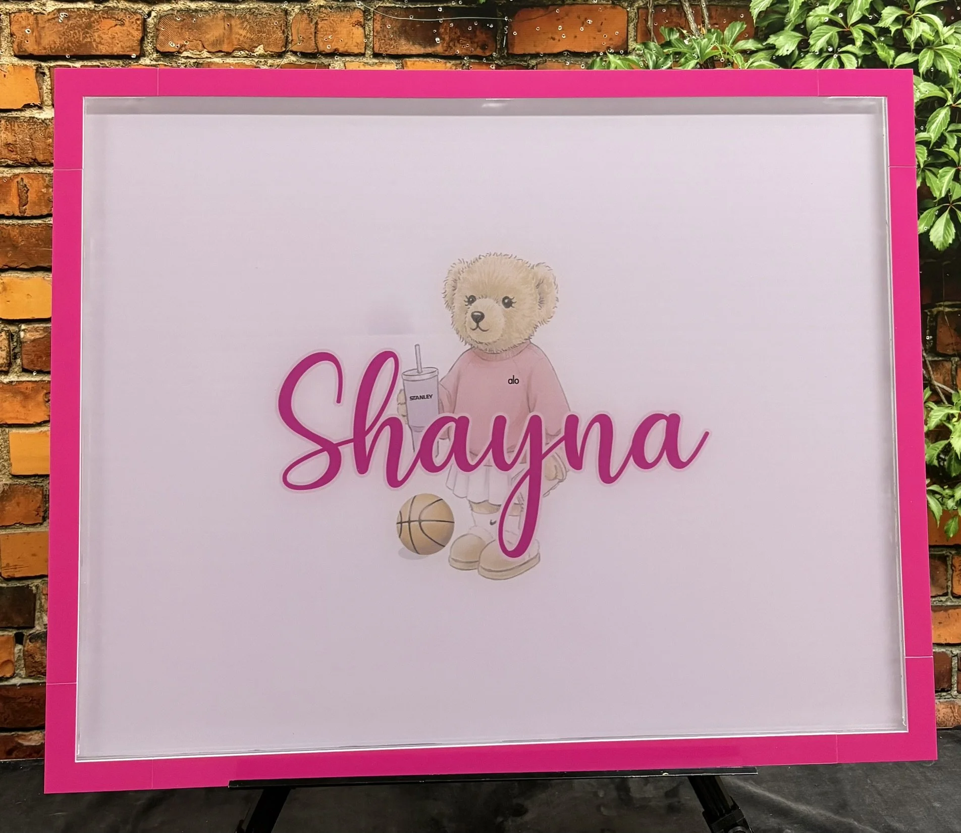 Pink Ralph Lauren Teddy Bar_Custom acrylic sign in board_Bat_Drop Box.JPEG