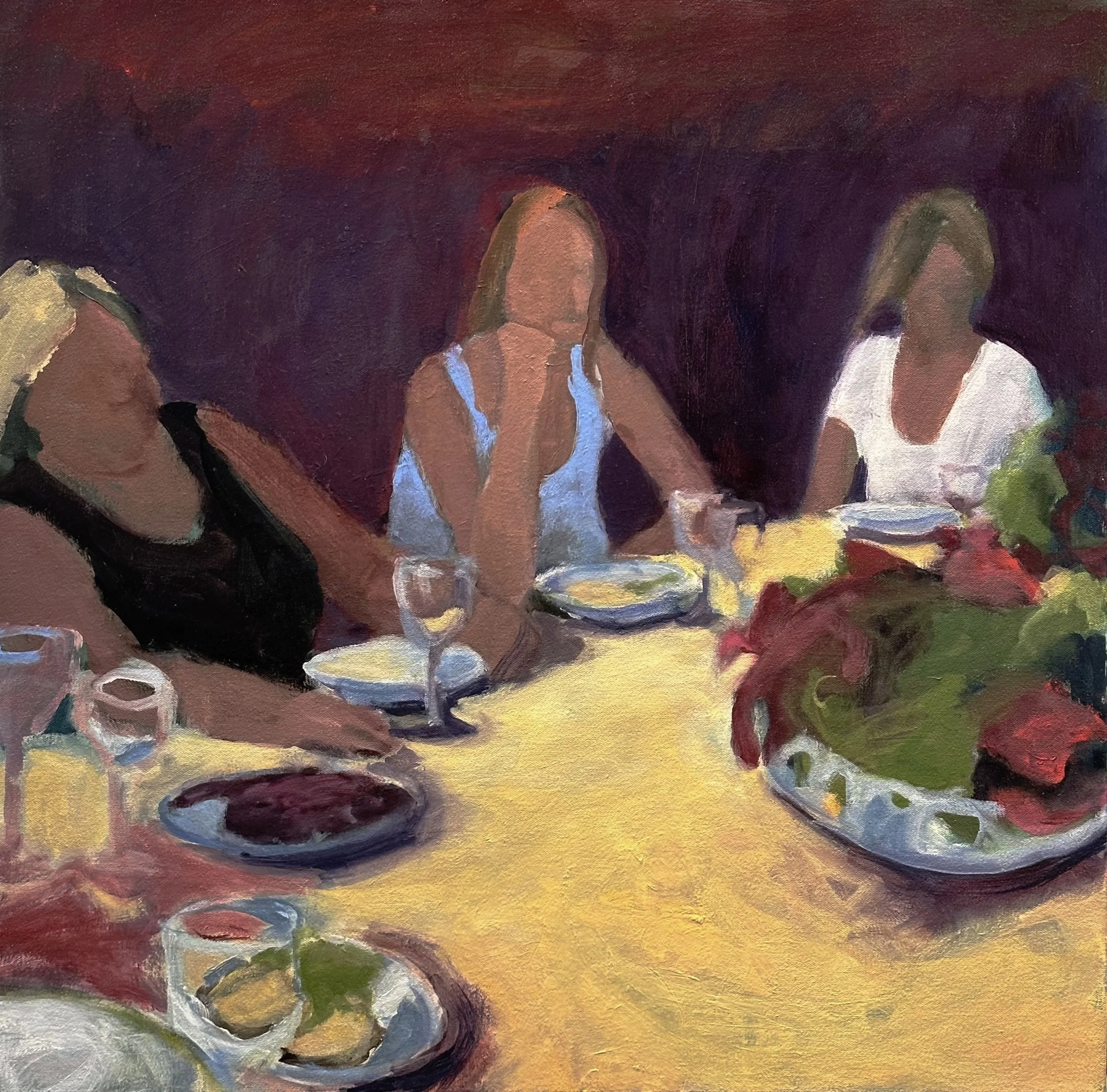 Gathering  24" x 24" oil on canvas