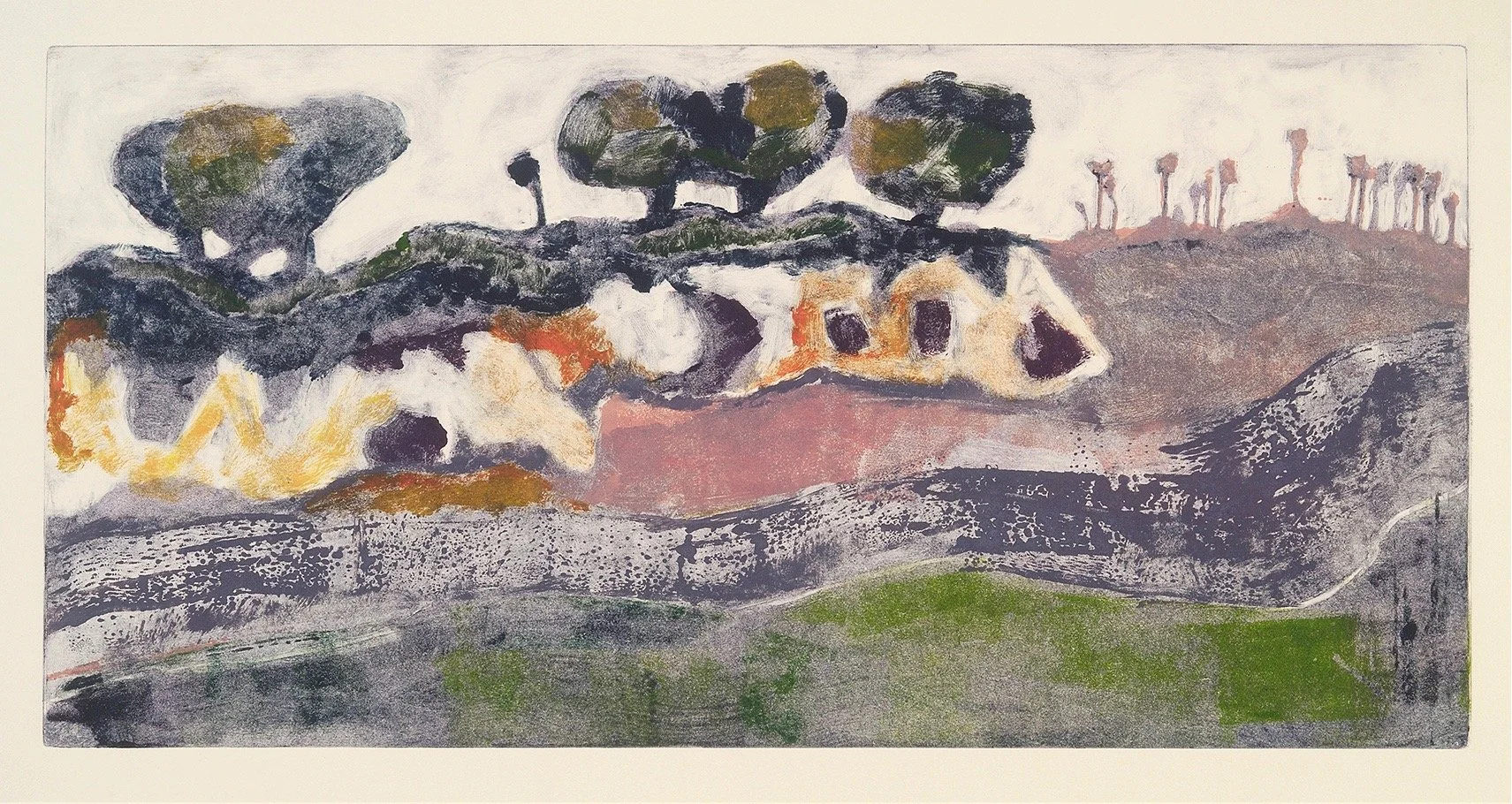 Back Bay Color  10 3/4" x 21 7/8" monotype