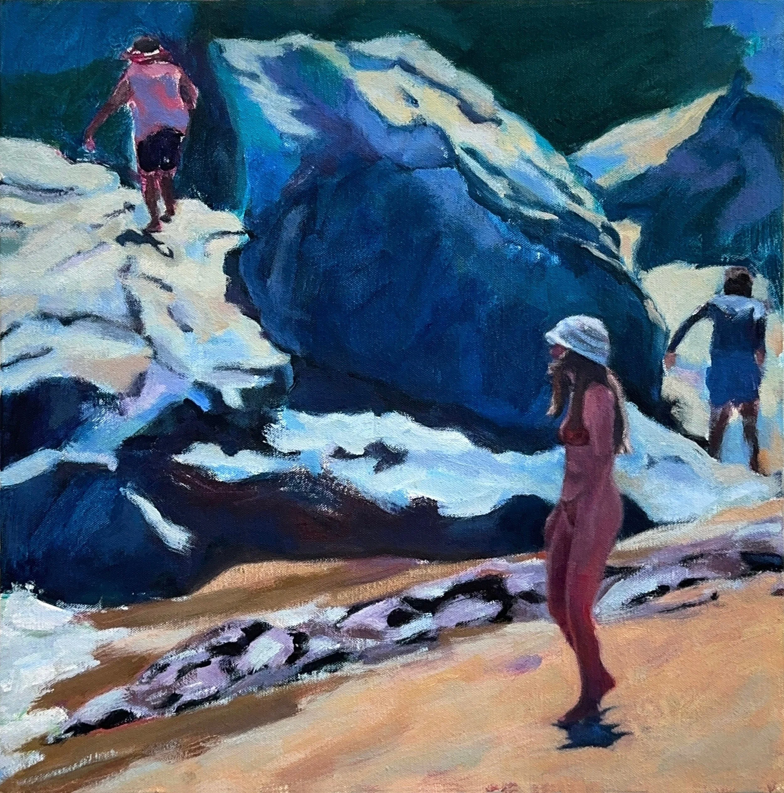 Bikini with a Beanie  20" x 20" oil on canvas