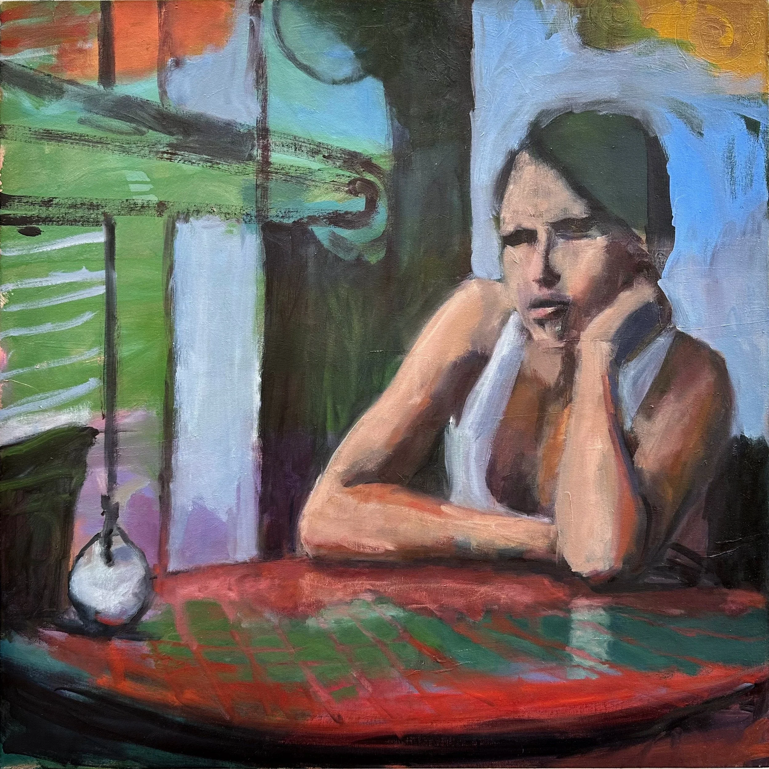 Waiting  30" x 30" oil on canvas