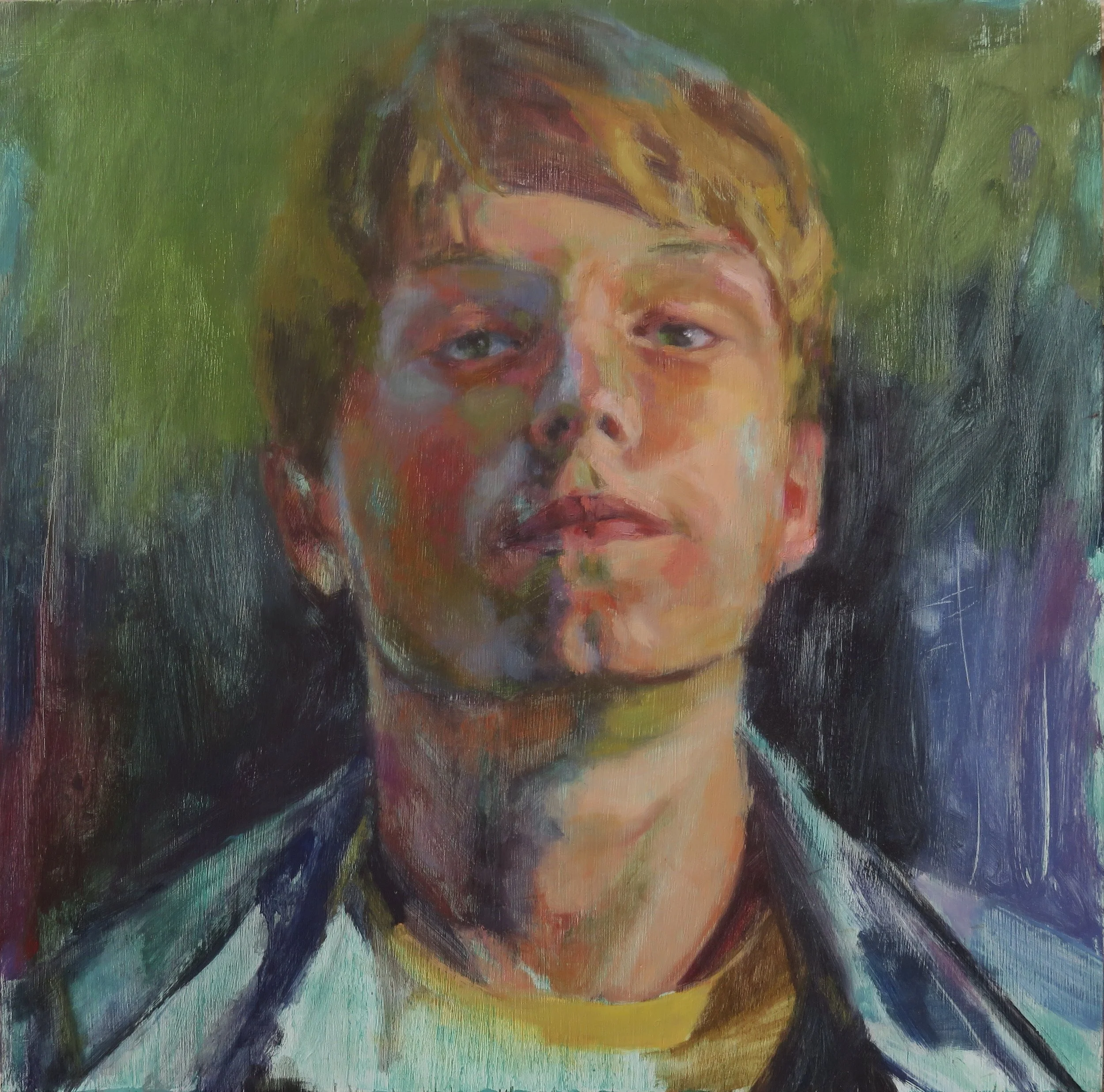 Munroe  15" x 15" oil on wood panel