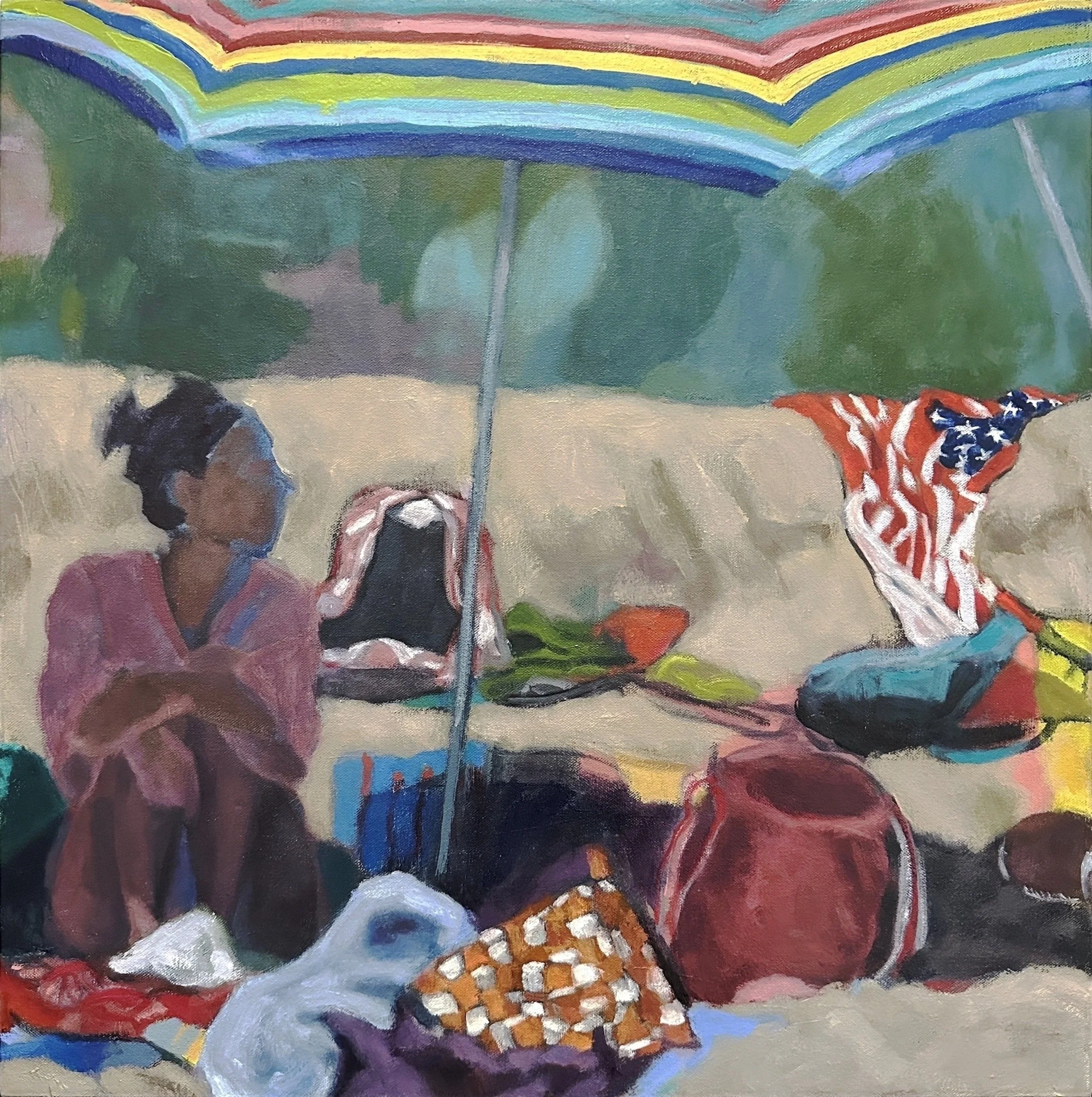 Umbrella Day  24" x 24" oil on canvas