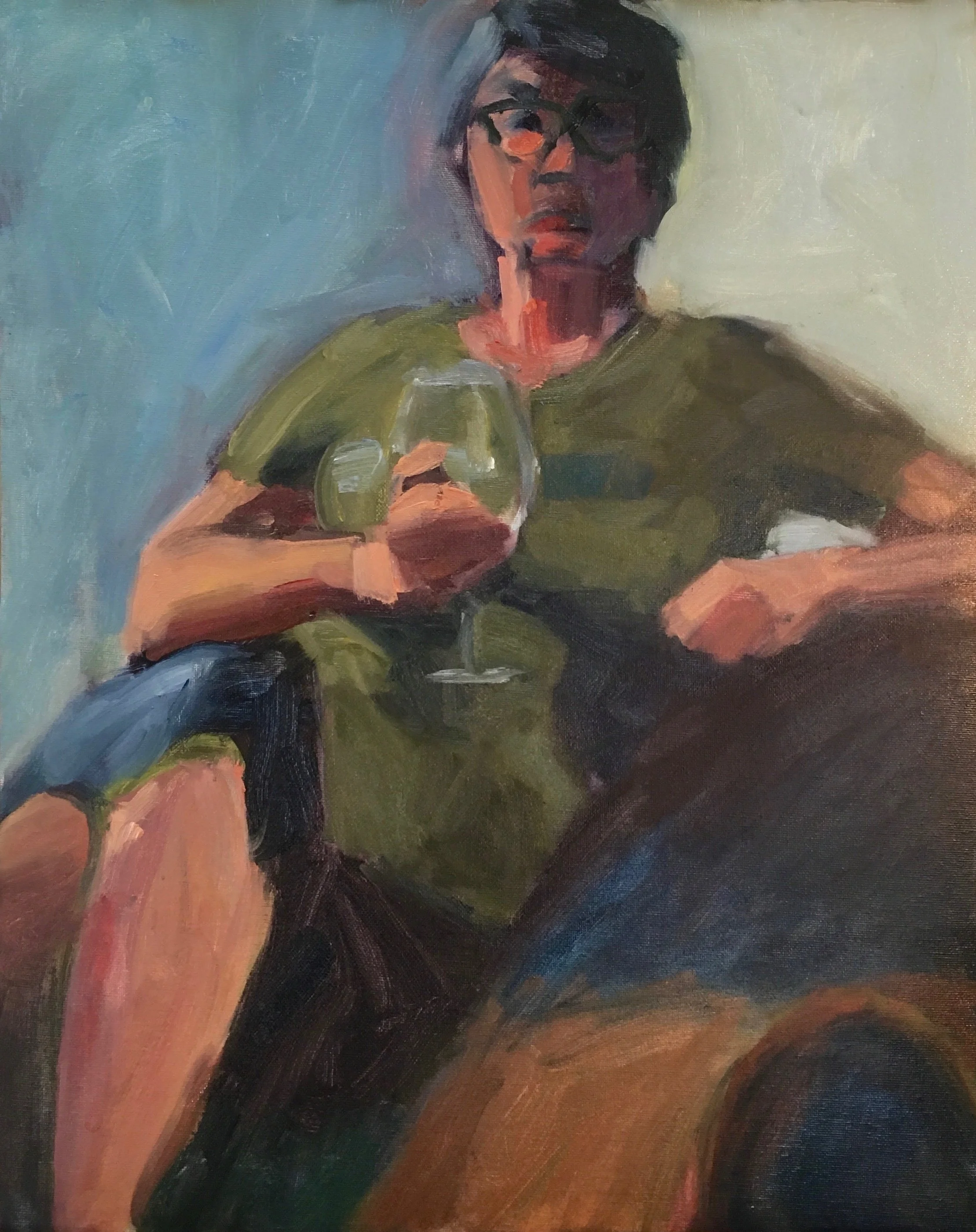 Jeannie  20" x 16" oil on canvas paper