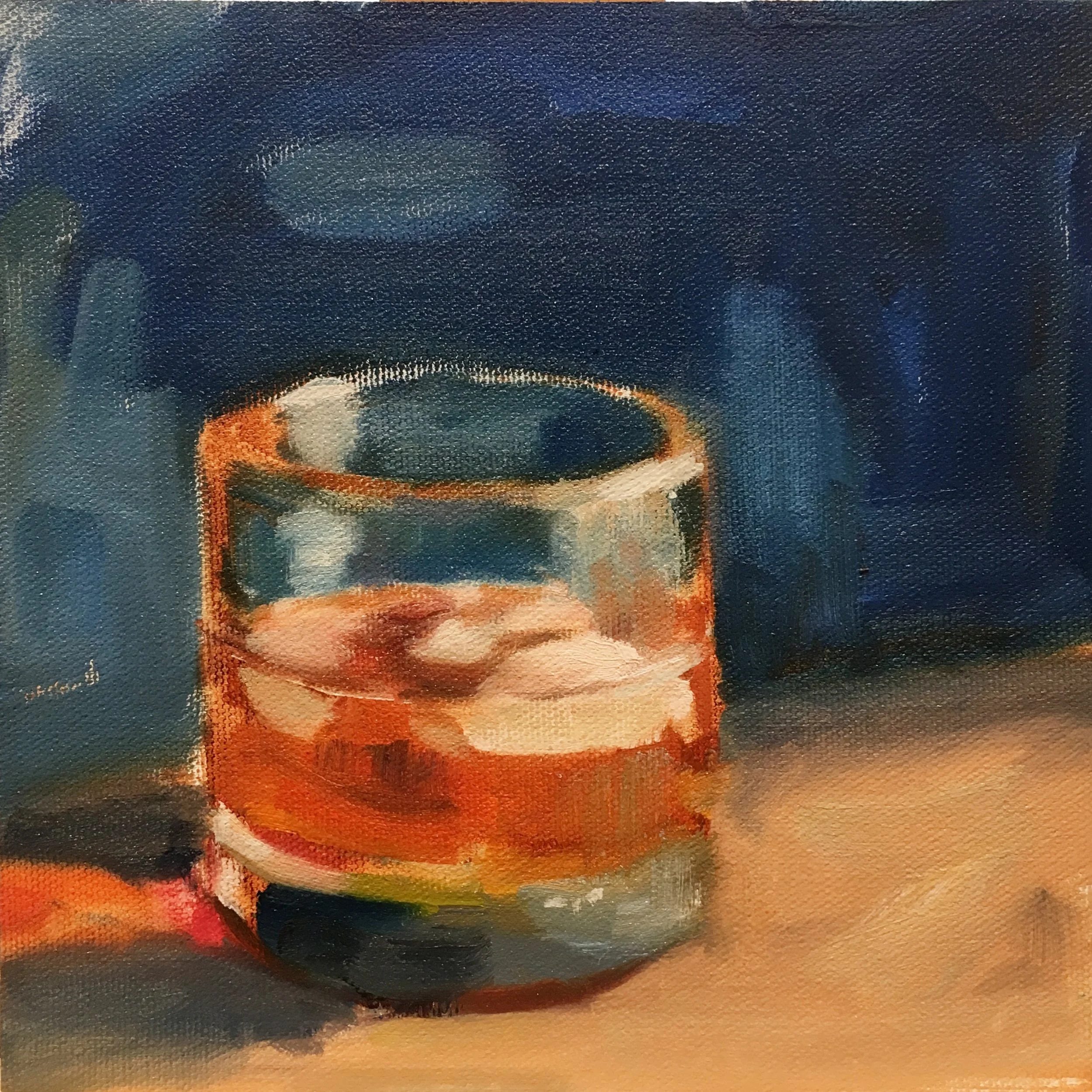 Makin' My Mark  7" x 7" oil on canvas board