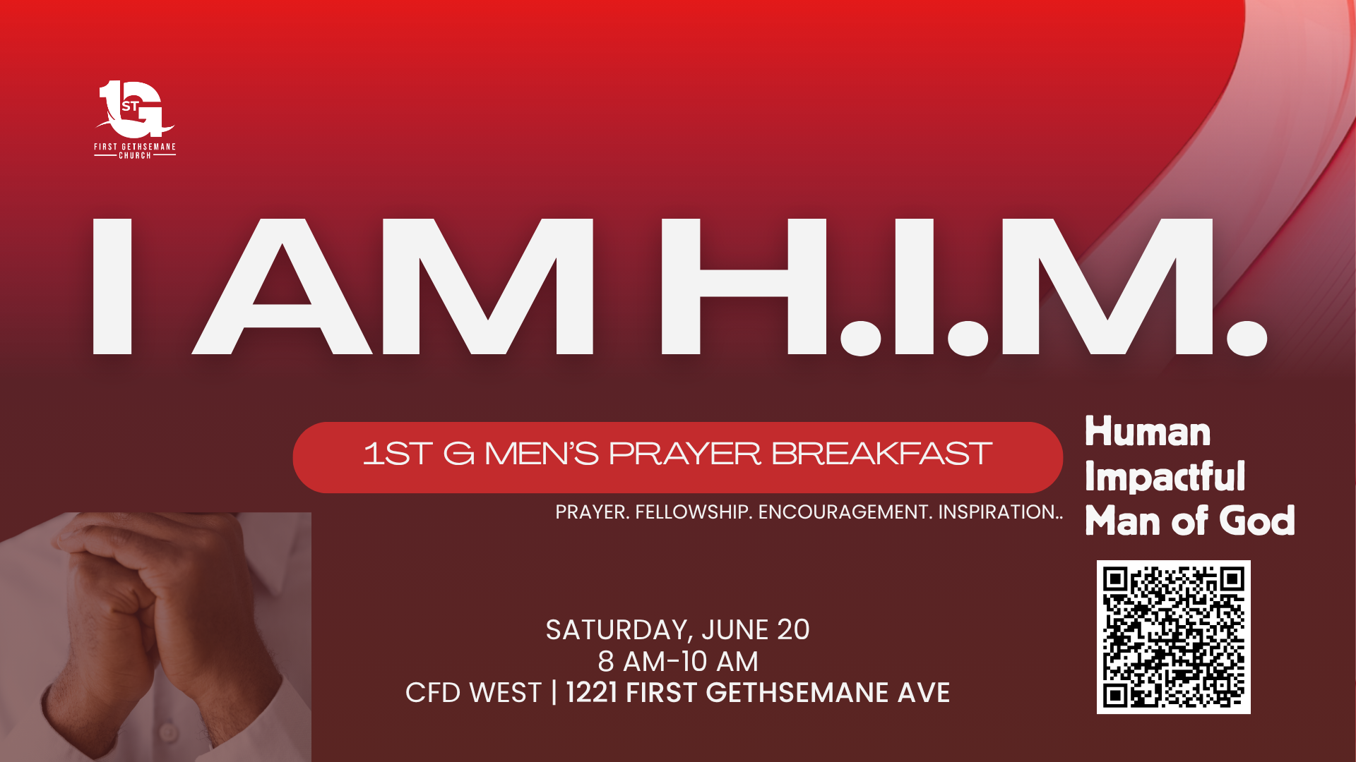 Men's Payer Breakfast. June 20. Click the Graphic to register.