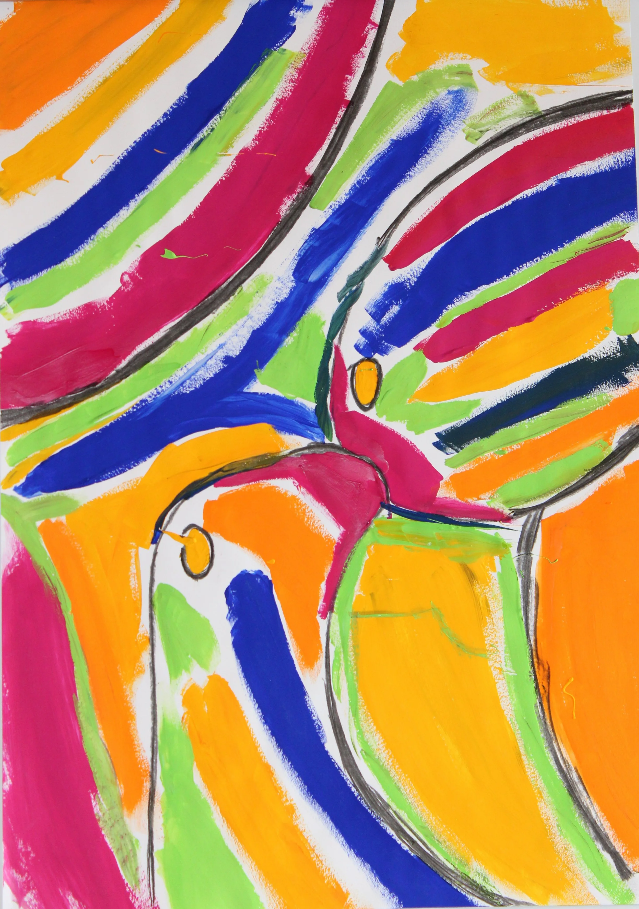 Papagei und Fisch | 43 x 63 cm | CHF 690.-