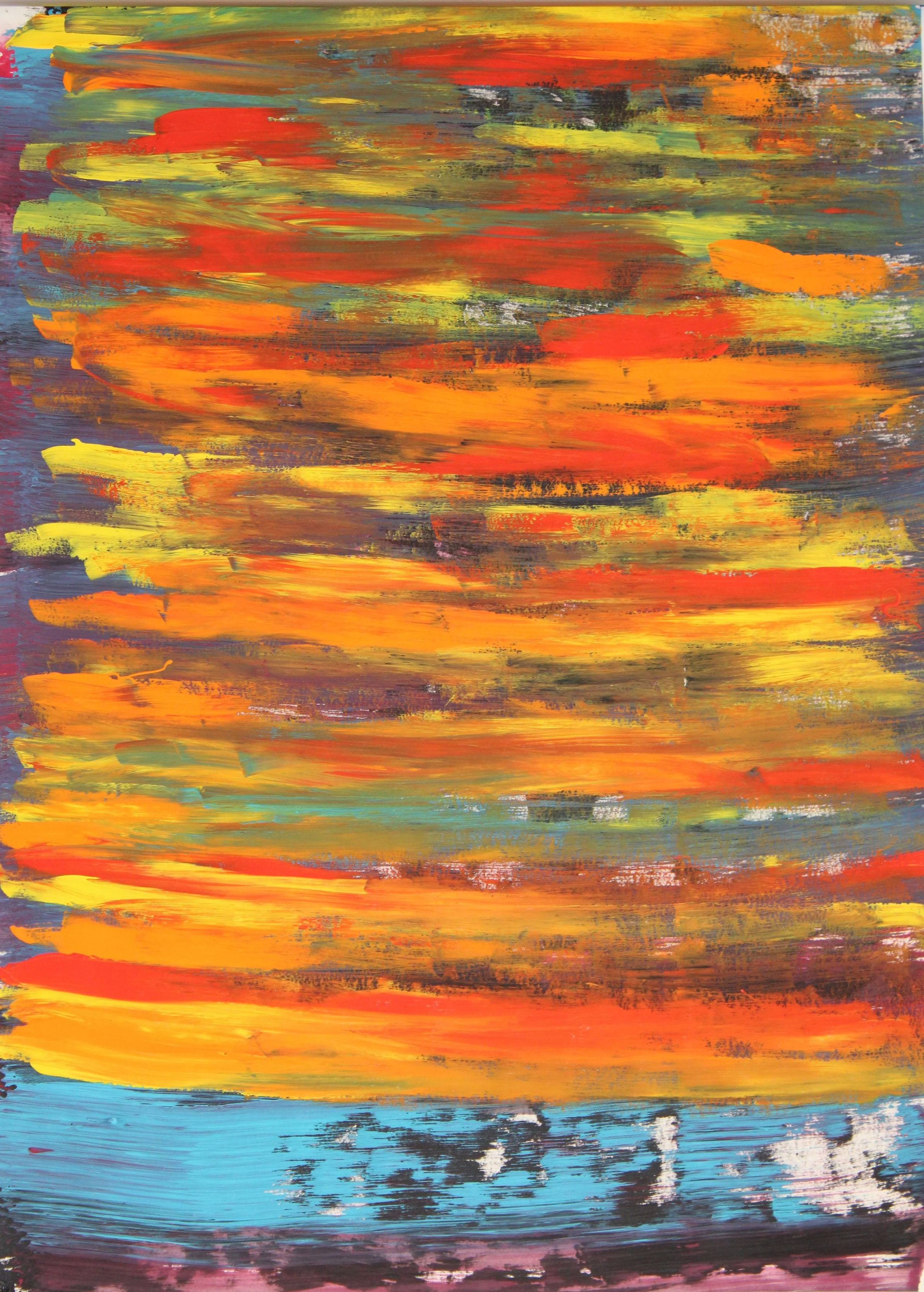 Sonnenuntergang: 2014 - 2019 | 50 x 70 cm | Gouache auf Papier | CHF 720.-