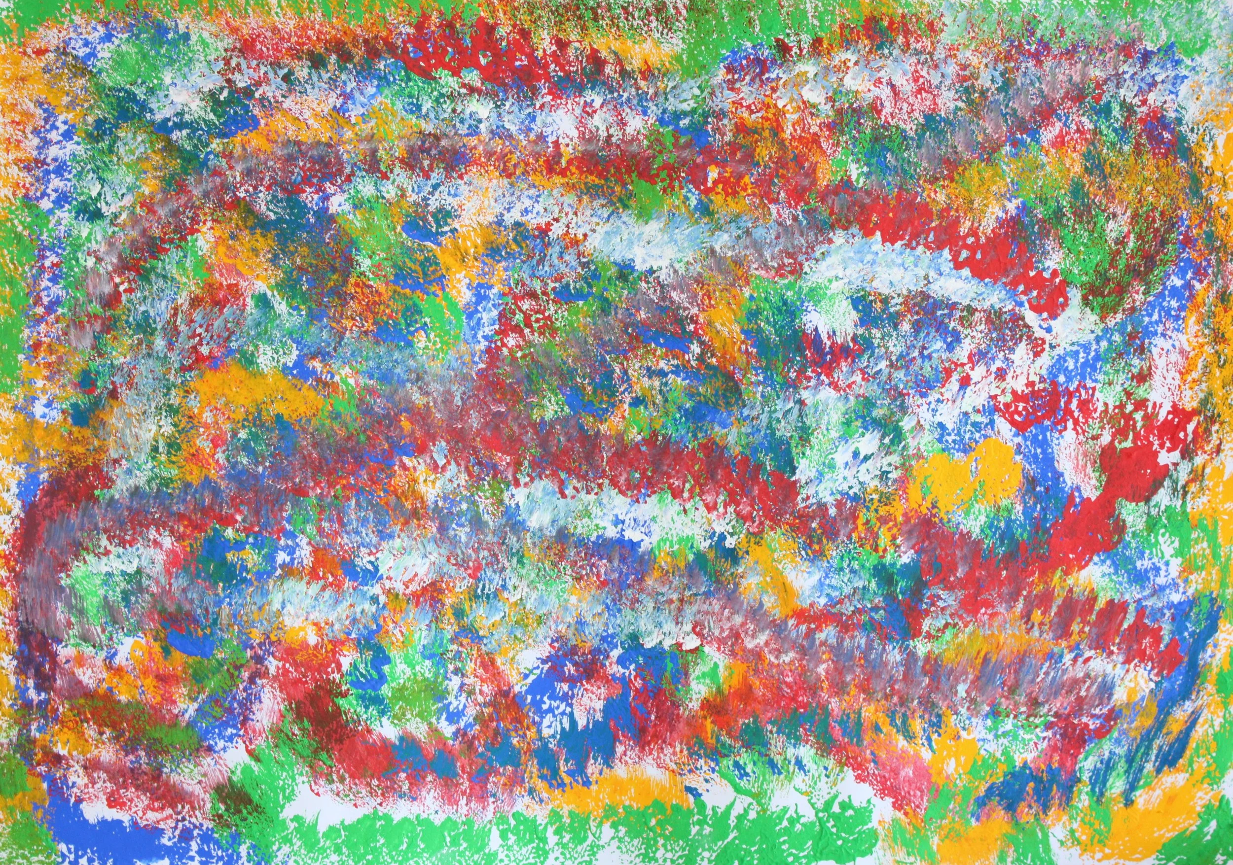 Sommerregen: 2014 - 2019 | 70 x 100 cm | Gouache auf Papier | CHF 930.-