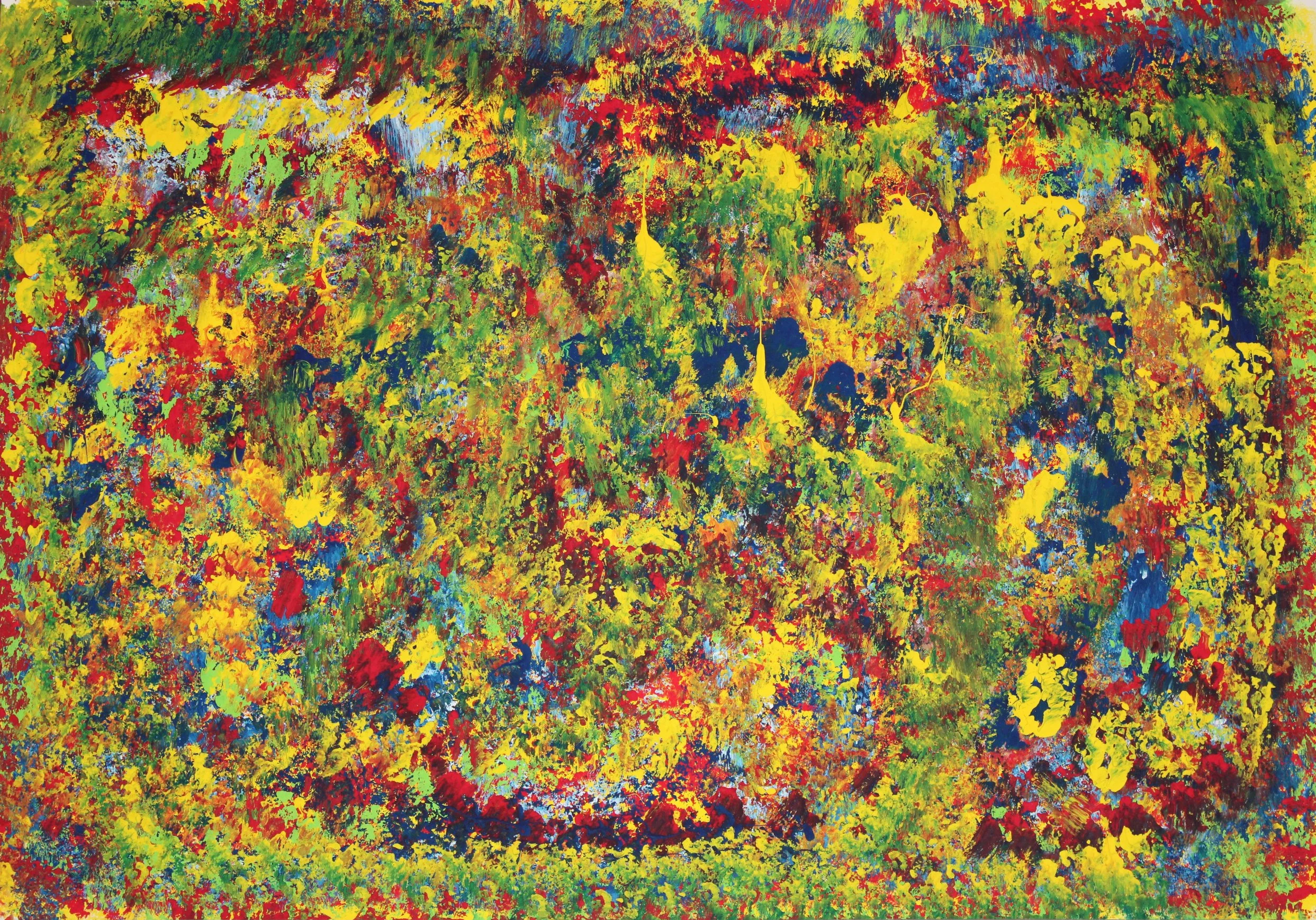 Blumenwiese: 2014 | 70 × 50 cm | Gouache auf Papier | CHF 650.-
