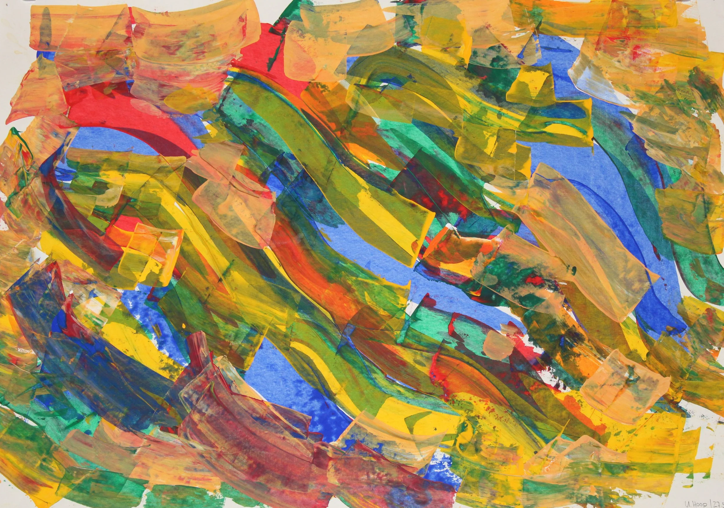 Schienen: 2014 | 70 × 50 cm | Gouache auf Papier | CHF 680.-
