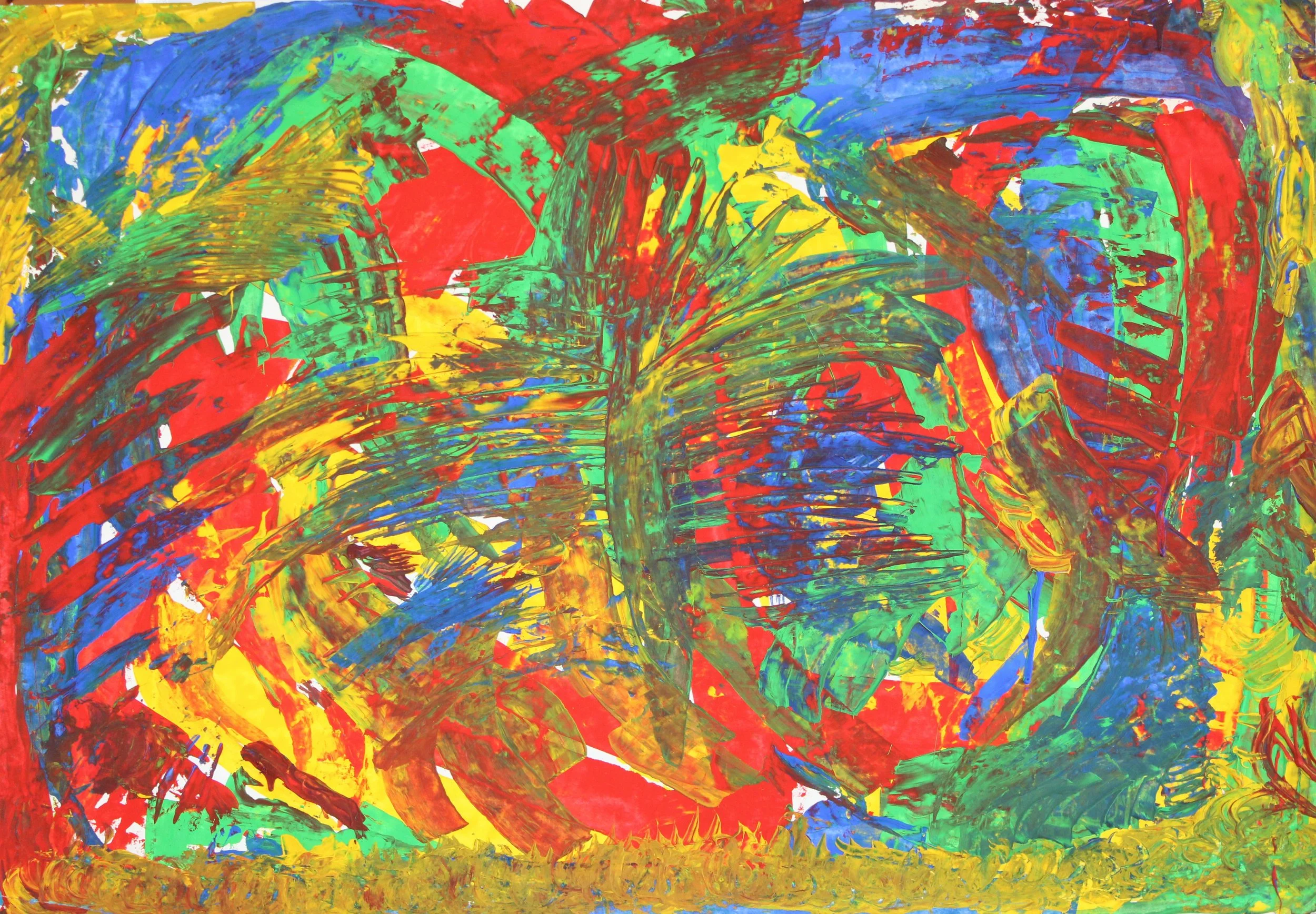Palme: 2014 - 2019  | 70 x 100 cm  | Gouache auf Papier | CHF 1'030.-