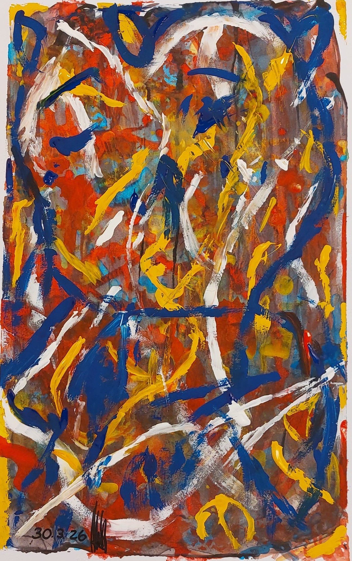 Katze: 2026 | A3  | Acryl auf Papier | CHF 470.-