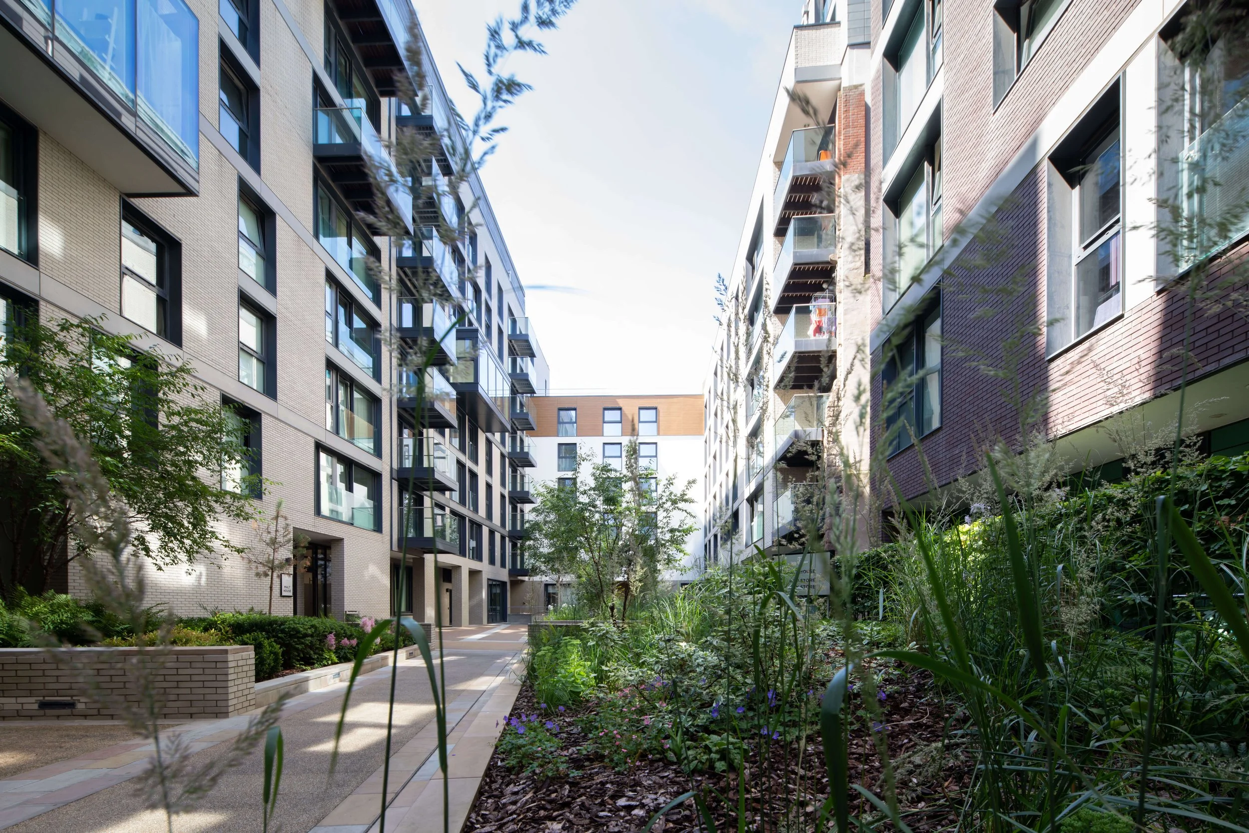 Purpose built build residential accommodation forming part of a wider mixed-use scheme, included enhanced public realm