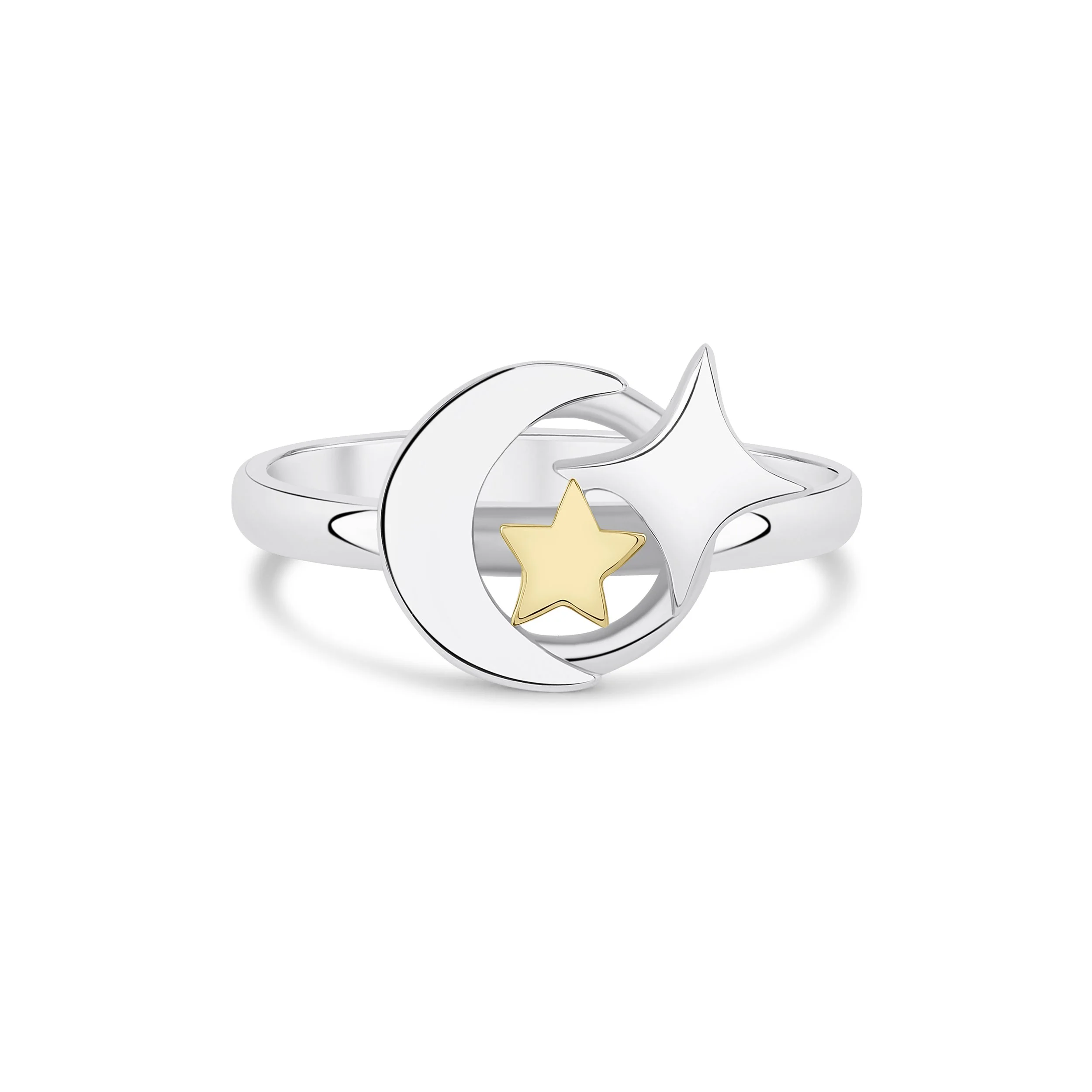 Moon and Star ring