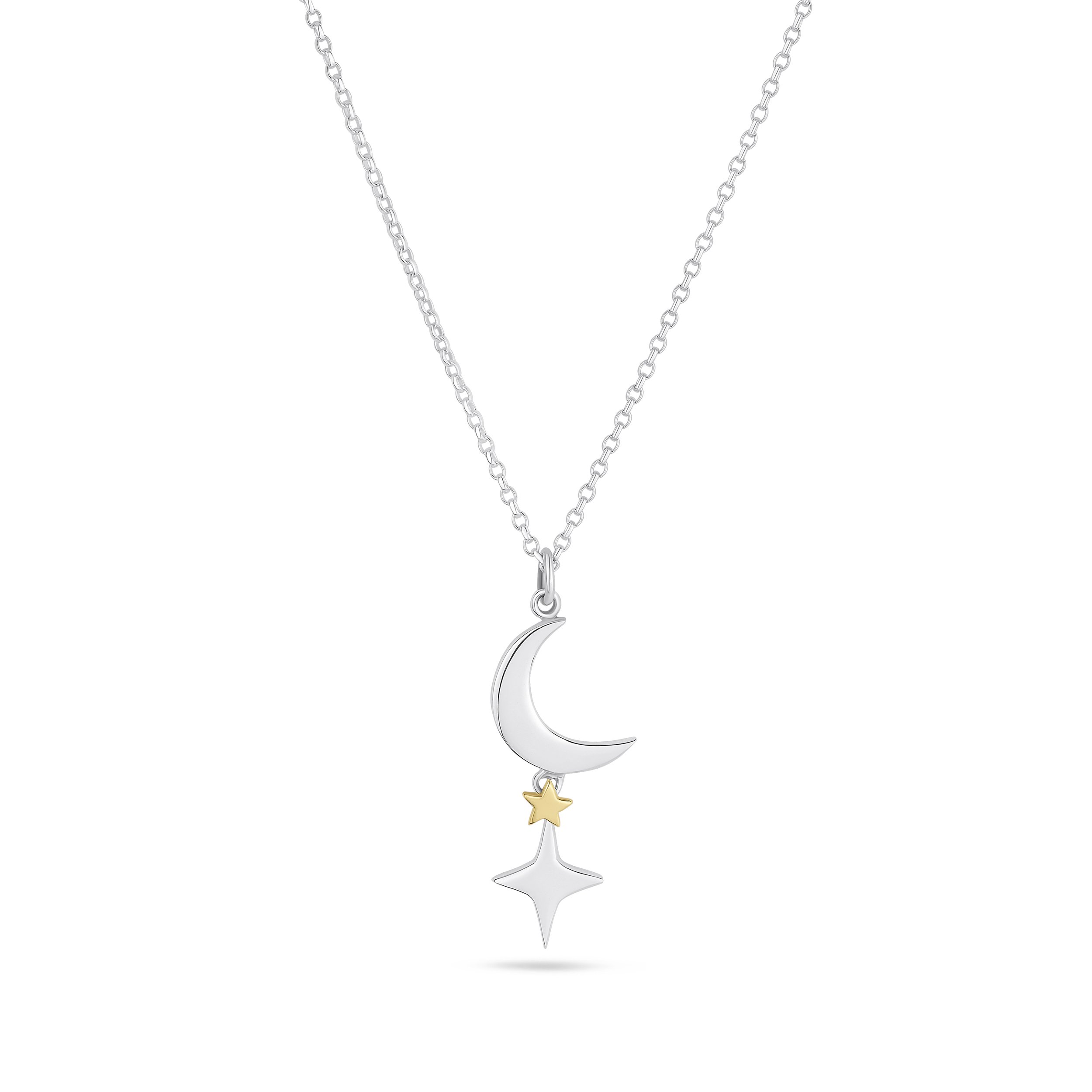 Moon and Star Necklace