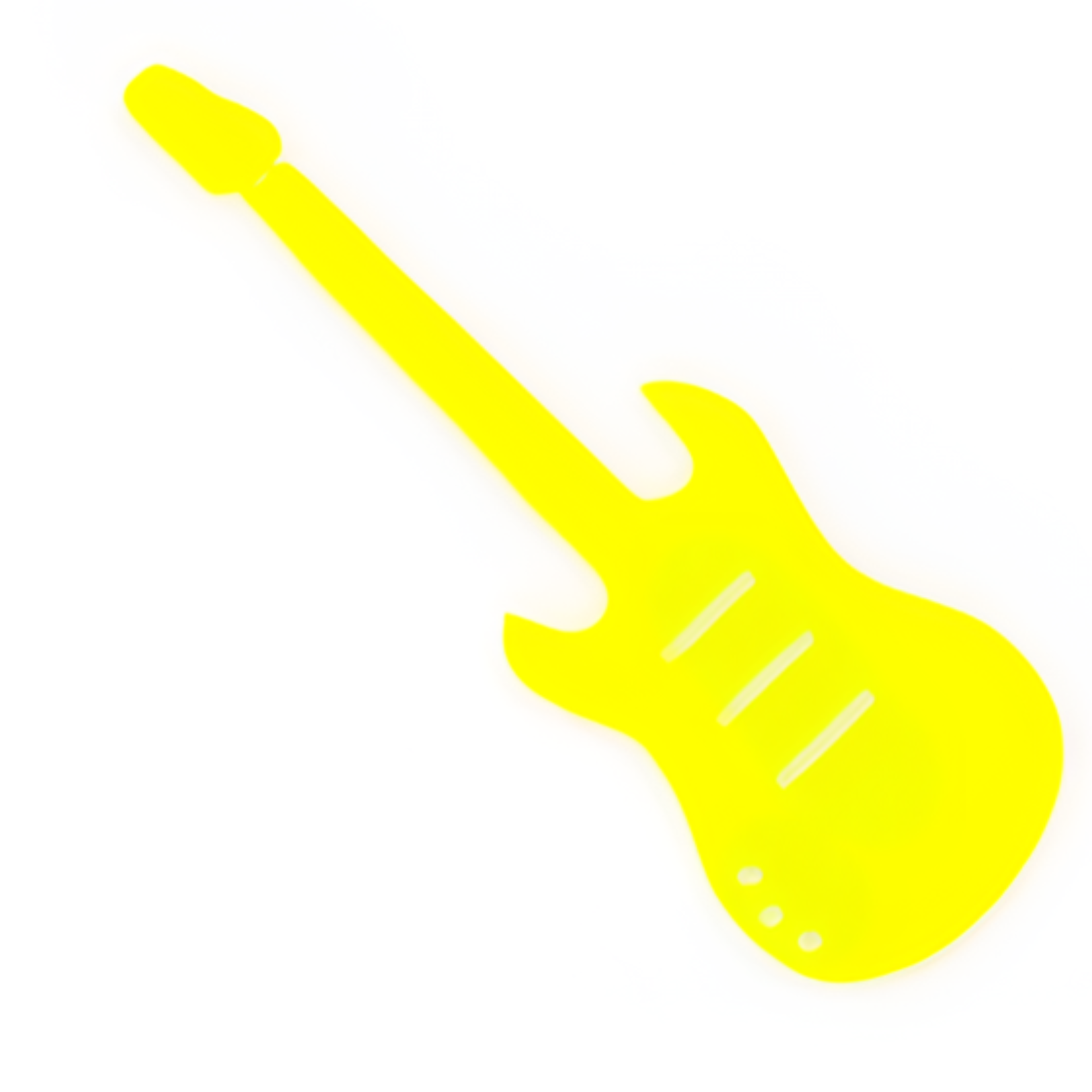 Yellow guitar-shaped cutting board