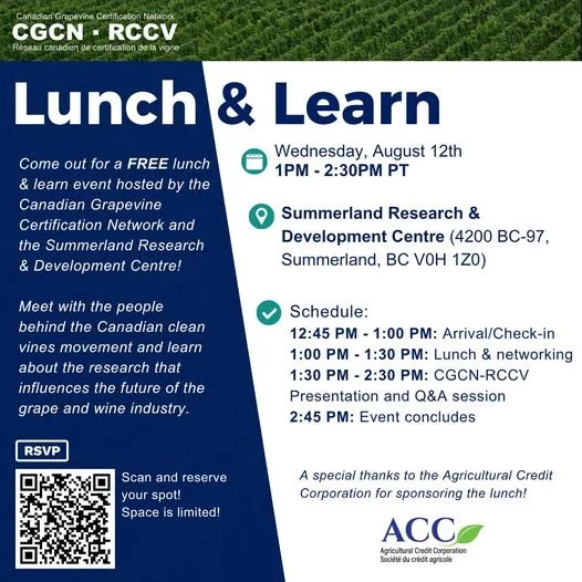 FREE Lunch & Learn - Canadian Grapevine Certification Network