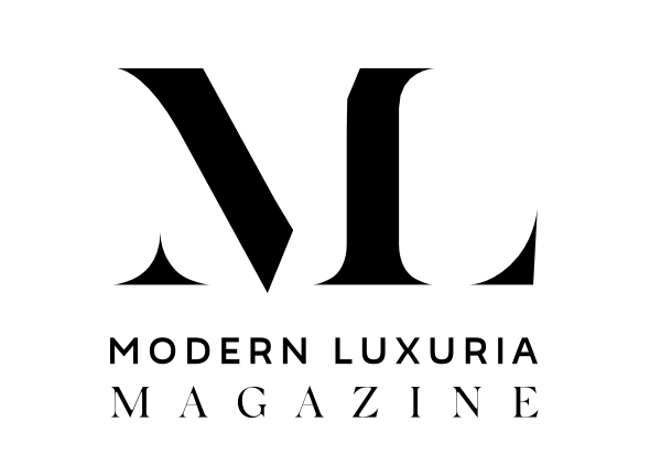 Logo of Modern Luxuria Magazine with stylized initials ML and the magazine name beneath in black text.
