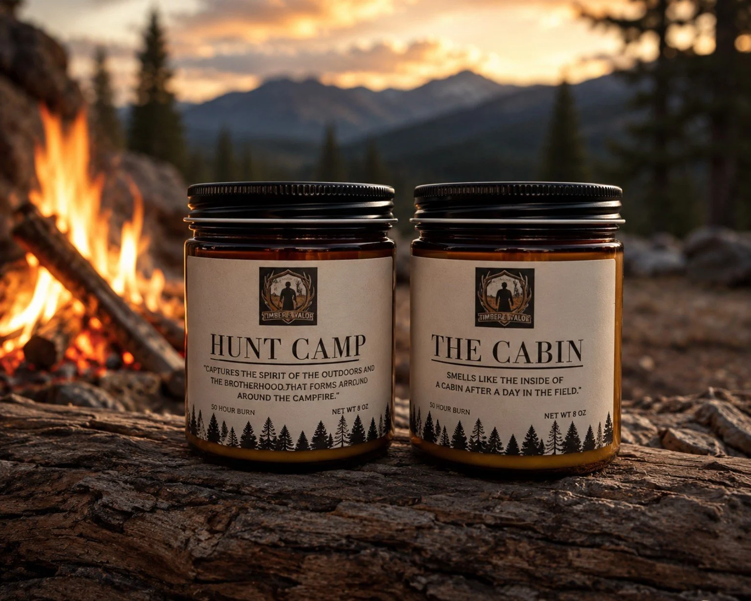 Timber and Valor "Hunt Camp" Candle