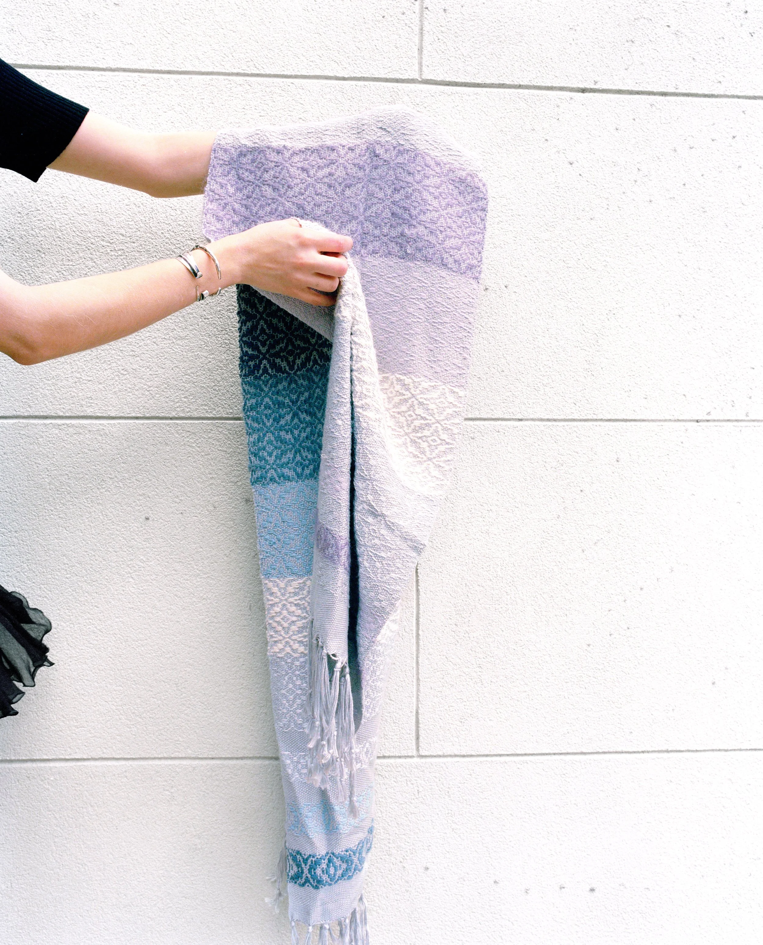 Overshot Woven Scarf