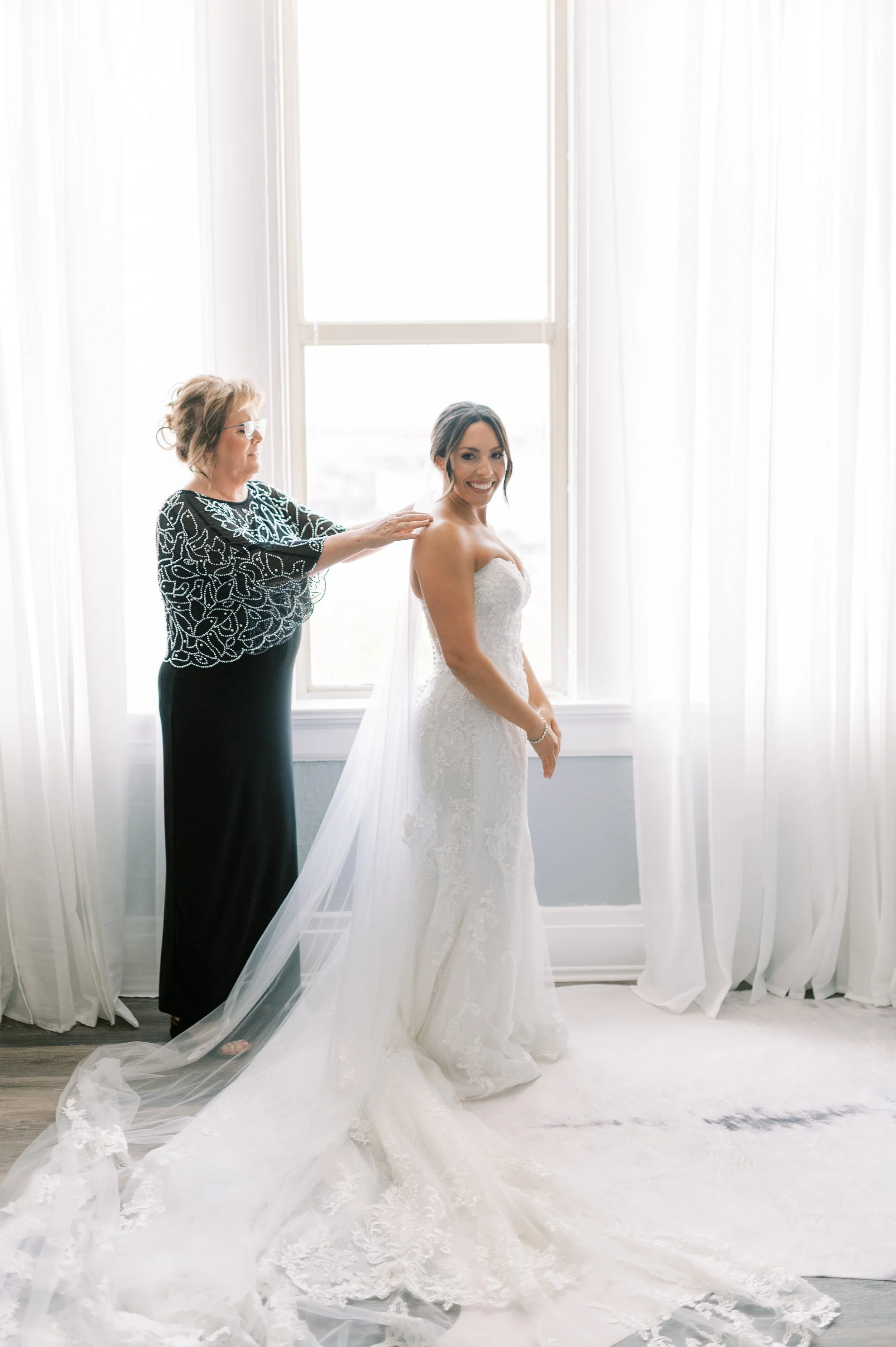 Mother and daughter moment in Tower Suite.