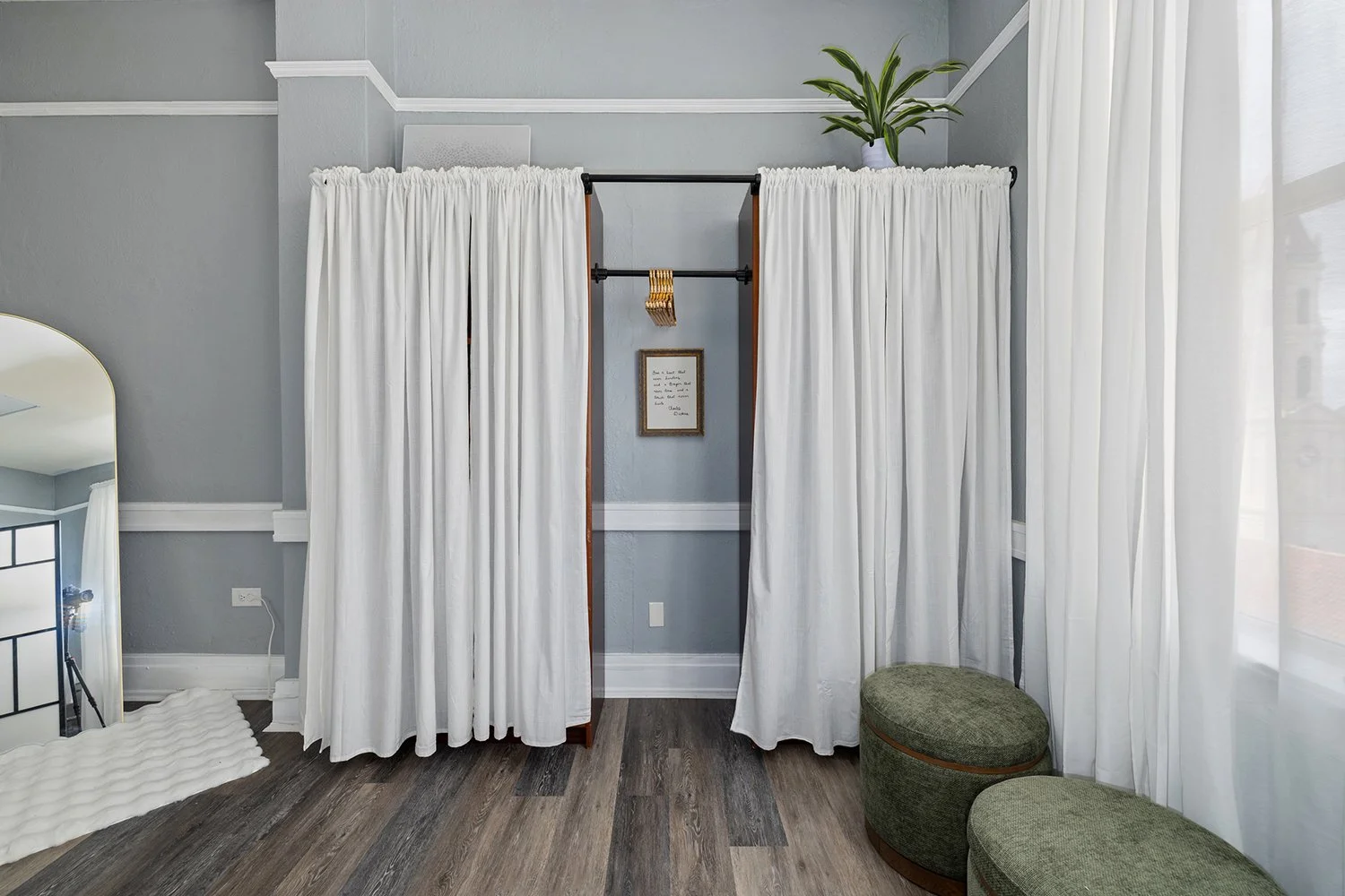 The Tower Suite has plenty of storage and hanging space. 