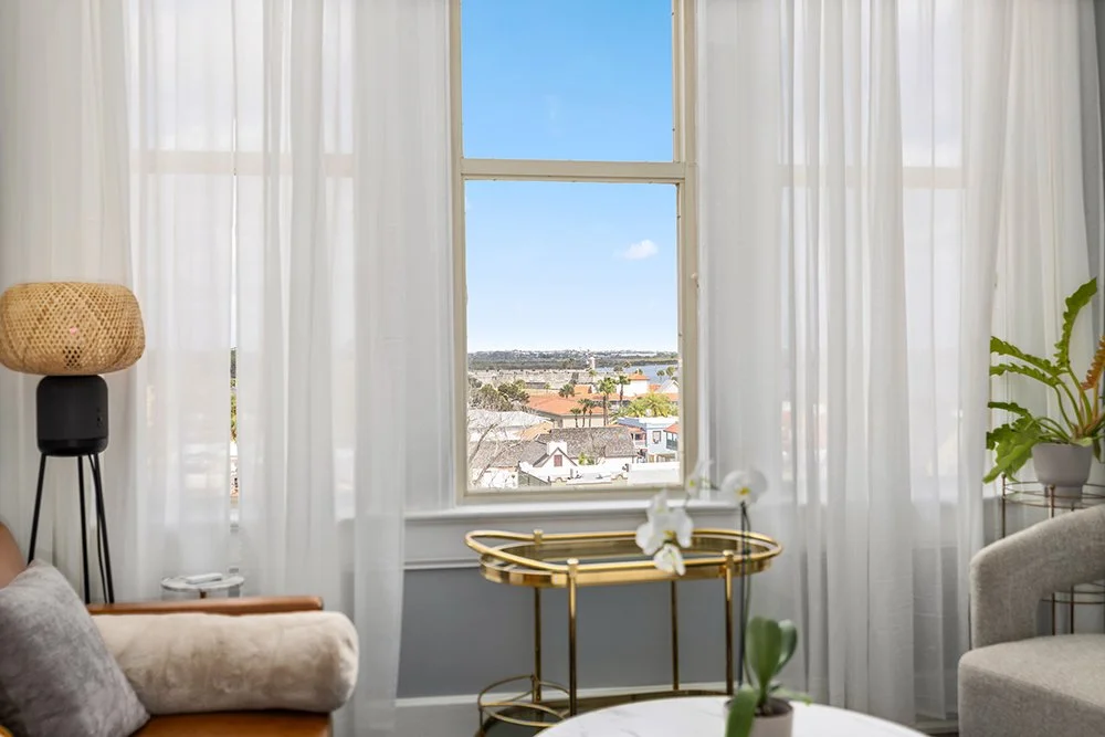 Tower Suite view of the Mimosa bar looking over St. Augustine.