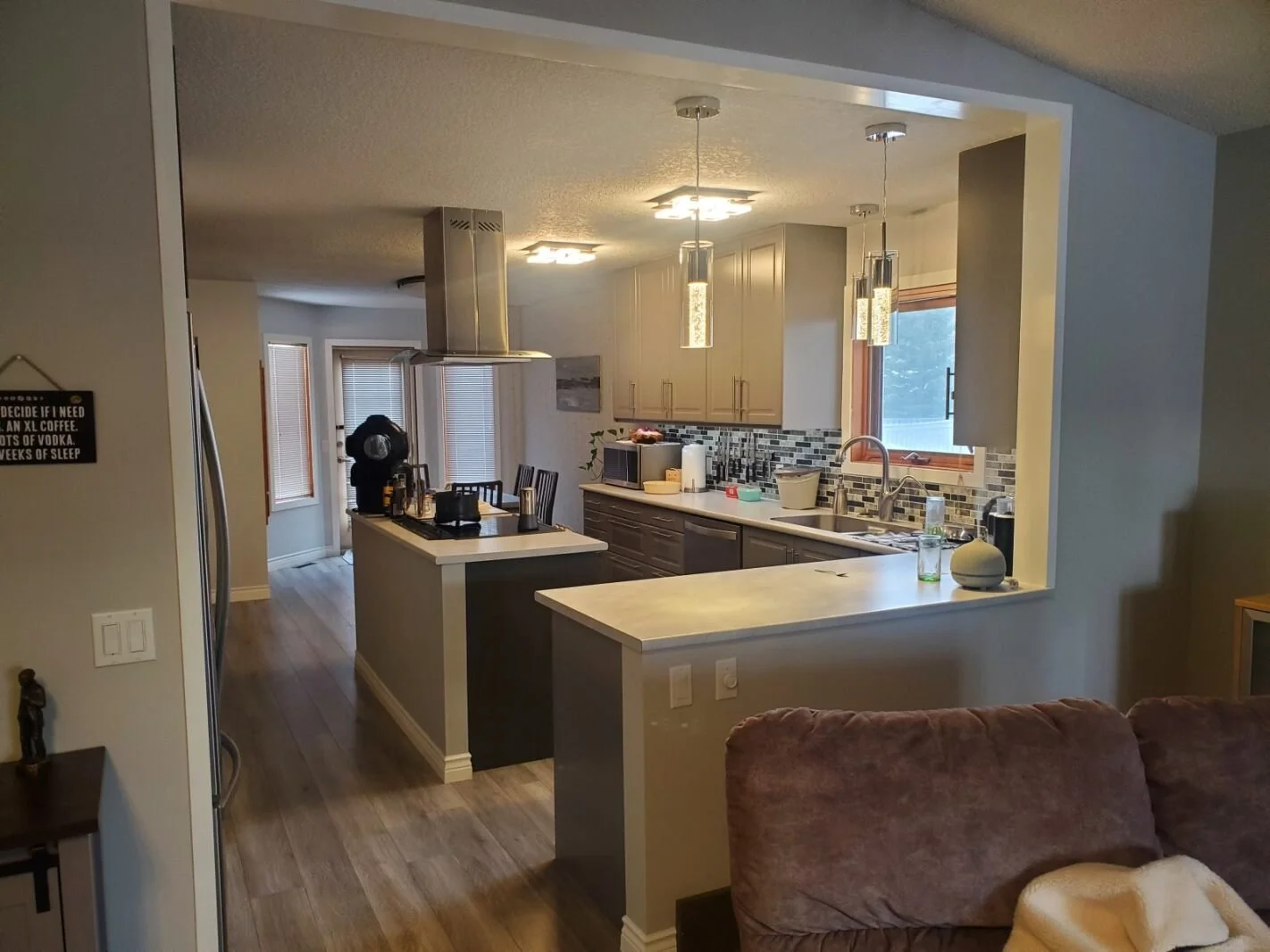 Wall leading into the living room - After