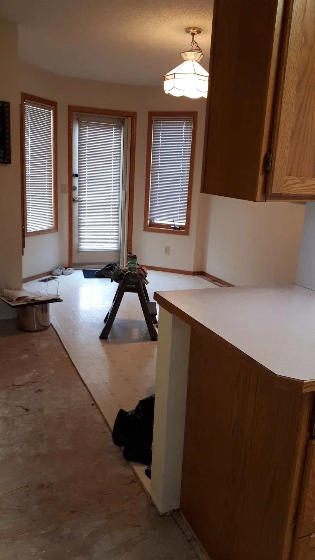 View of the dining room before