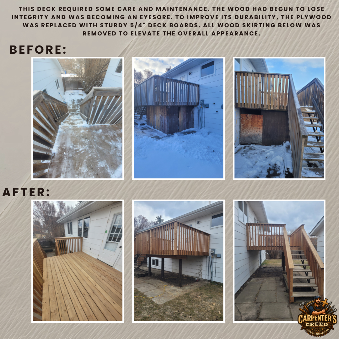 Replacing a dilapidated plywood deck