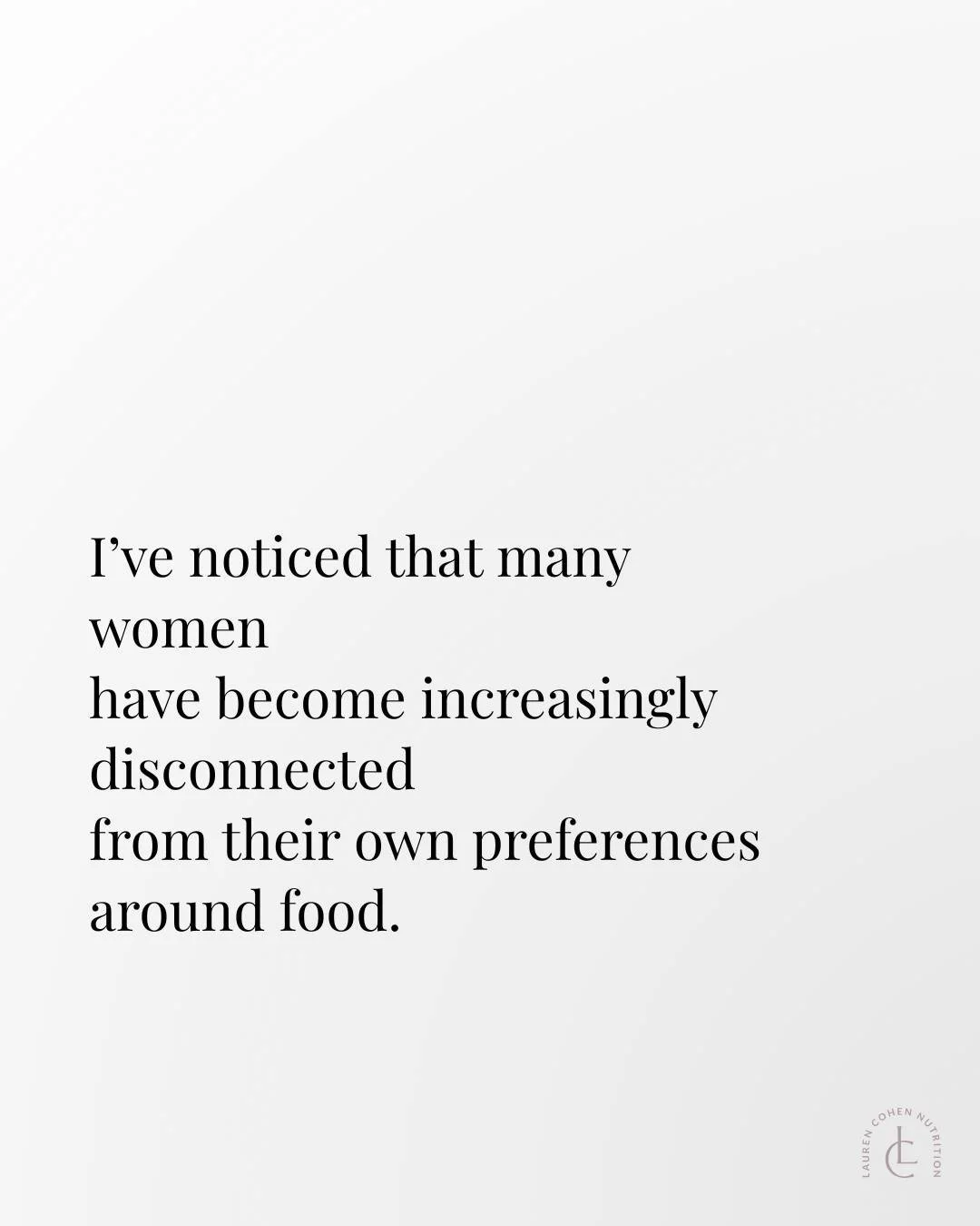 I&rsquo;ve spent decades talking to women about food, weight, health, and the complicated relationship many people develop with eating over time.

One thing I&rsquo;ve noticed is how easily food can stop feeling intuitive.

Over time, attention can s