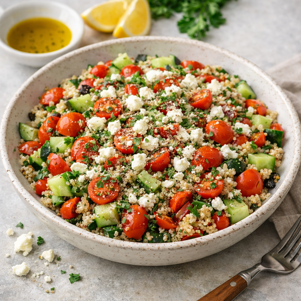 Mediterranean Quinoa Salad with Feta
