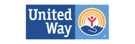 United Way logo with blue and orange design