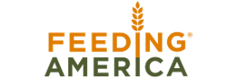 Feeding America logo with an ear of wheat above the text.