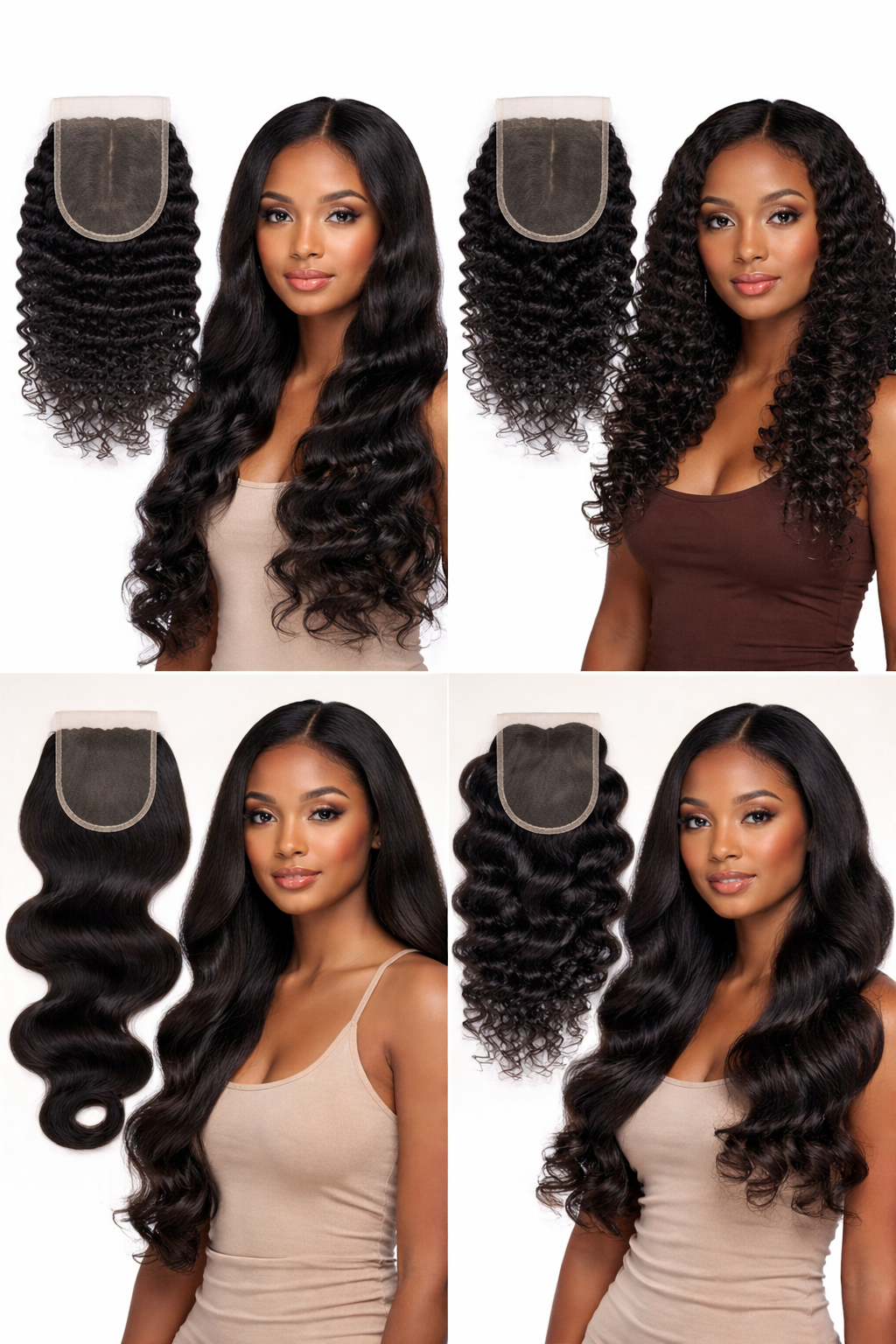 Premium Human Hair Closures - Versatile Lengths
