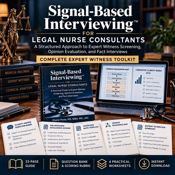 Signal-Based Interviewing™ for Legal Nurse Consultants | Complete Expert Witness Toolkit