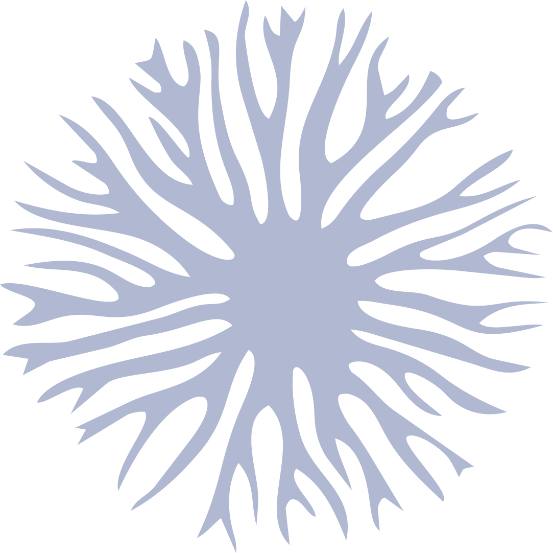 Blue sea fan coral with branching structure