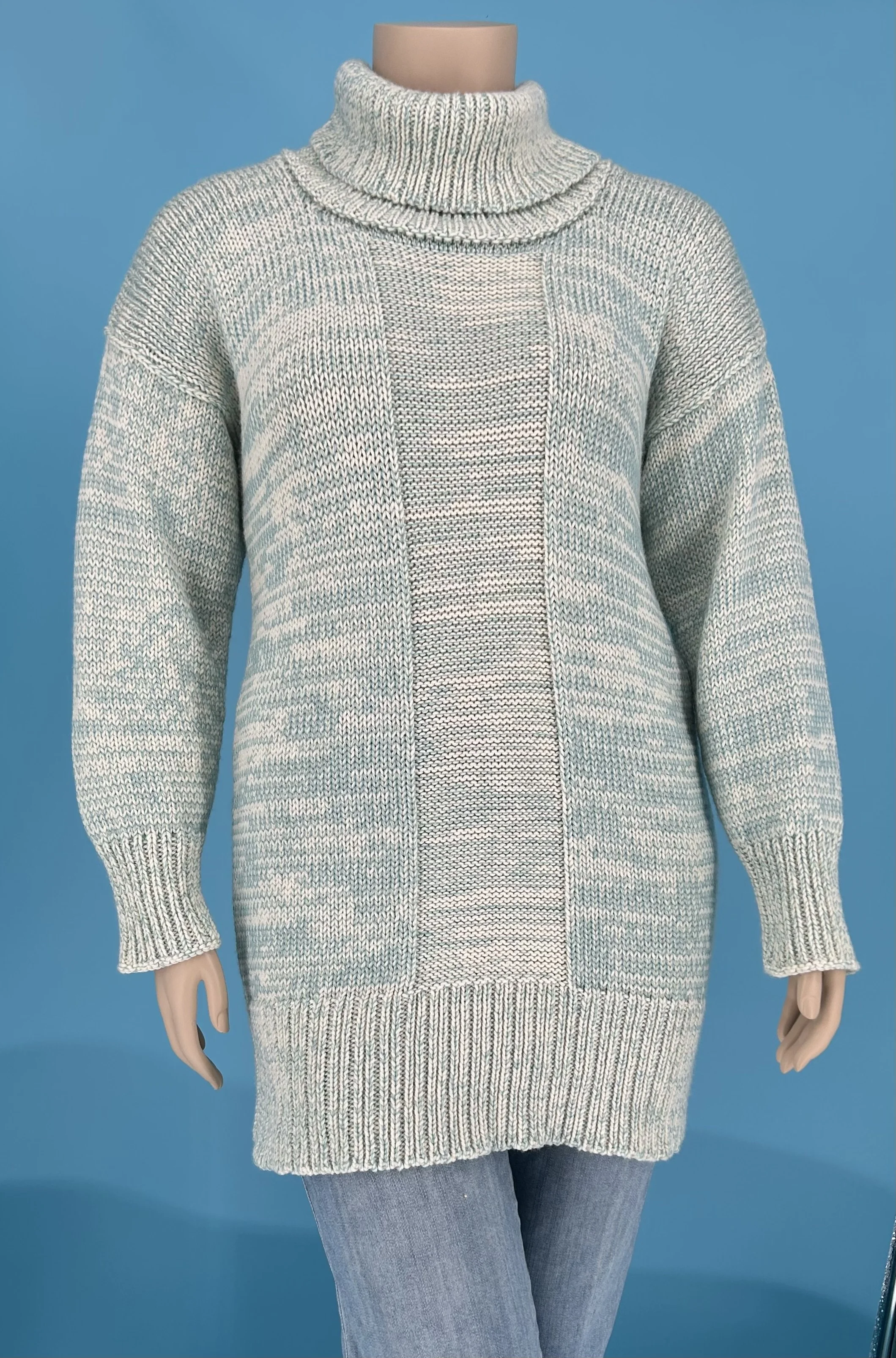 Sage Turtleneck Tunic Sweater