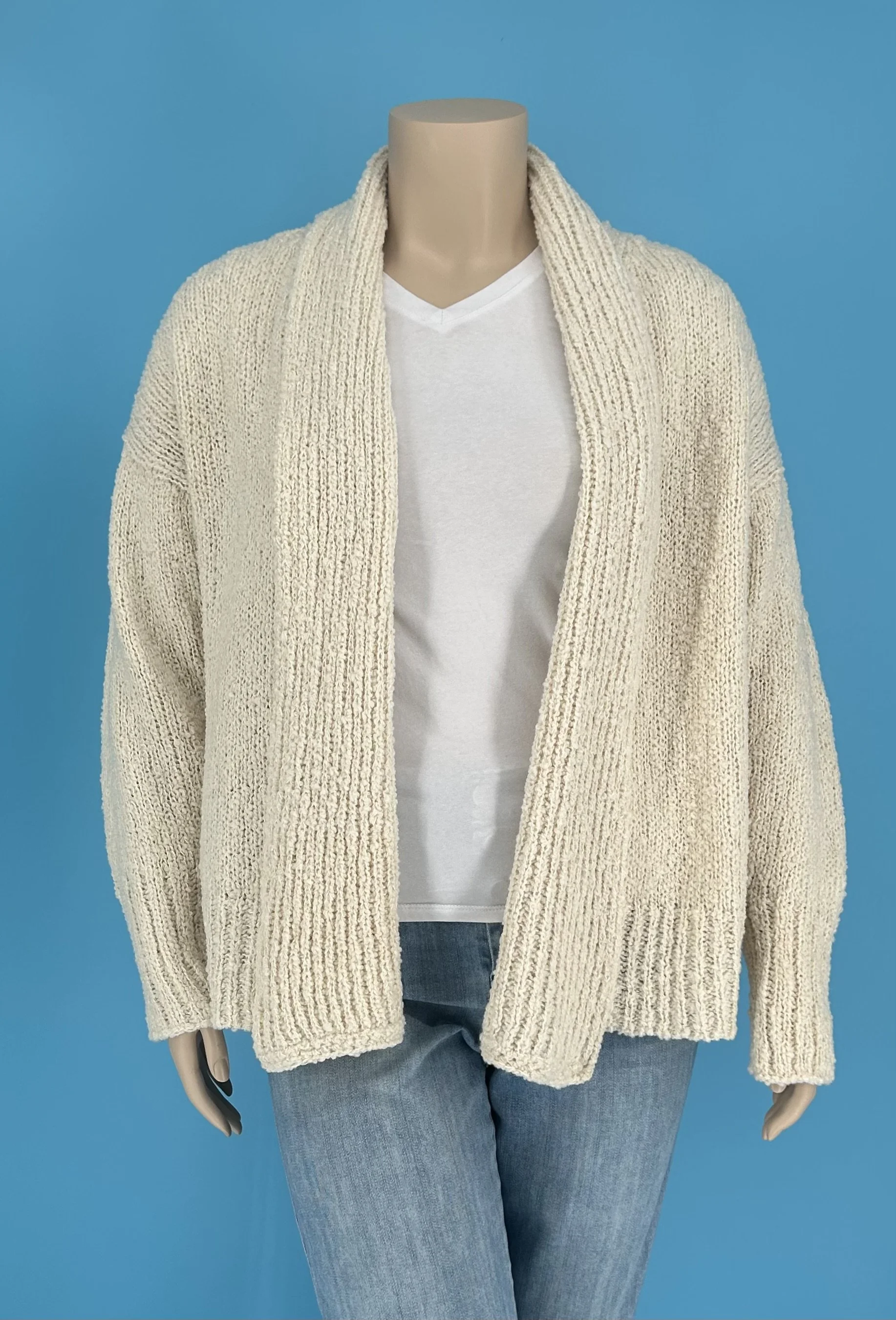 Cream Bouclé Cardigan