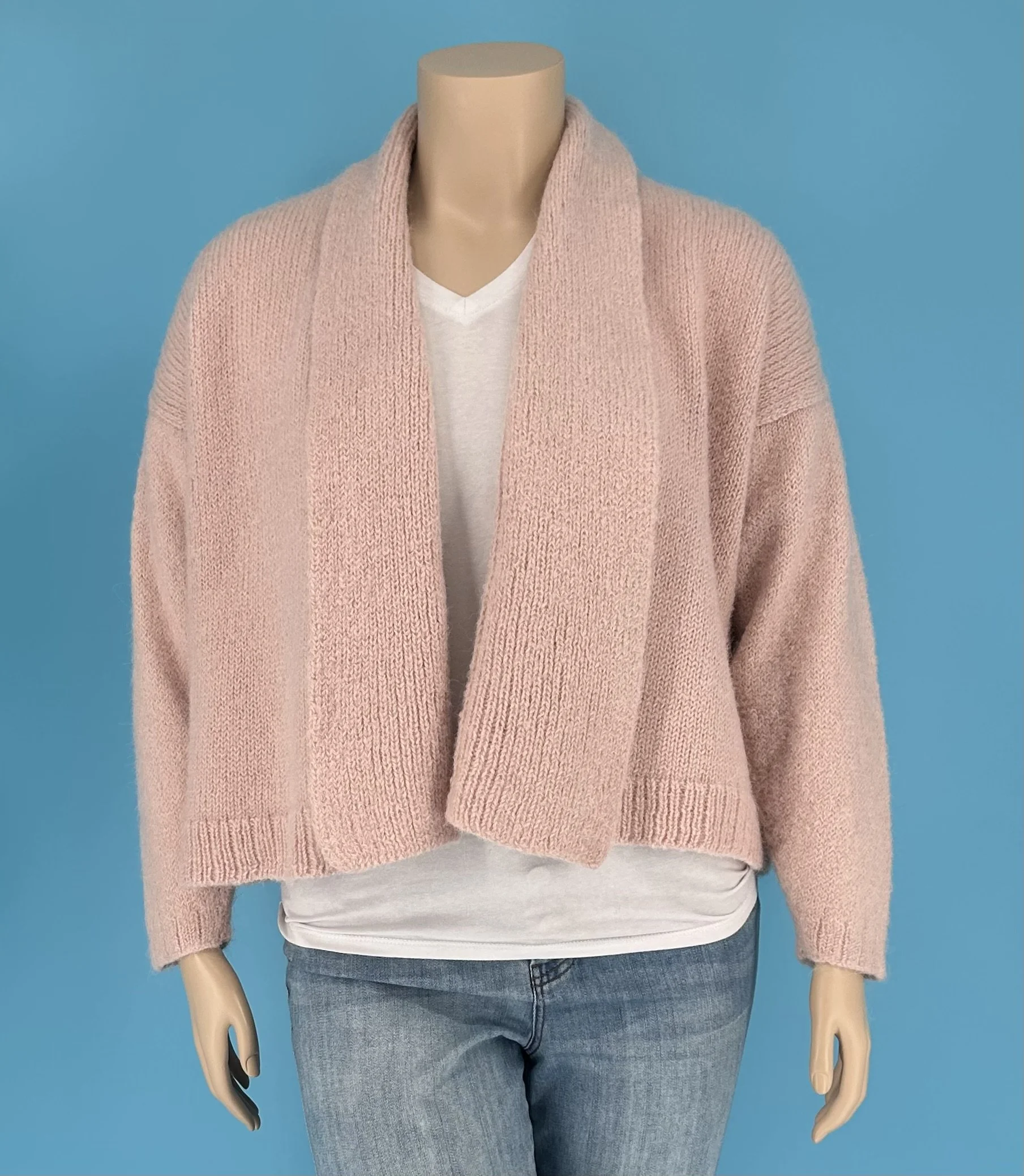 Blush Pink Kid Mohair Cardigan